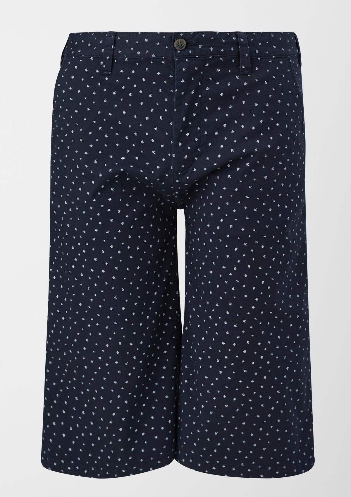 s.Oliver Slim fit: Bermudas with an all-over print