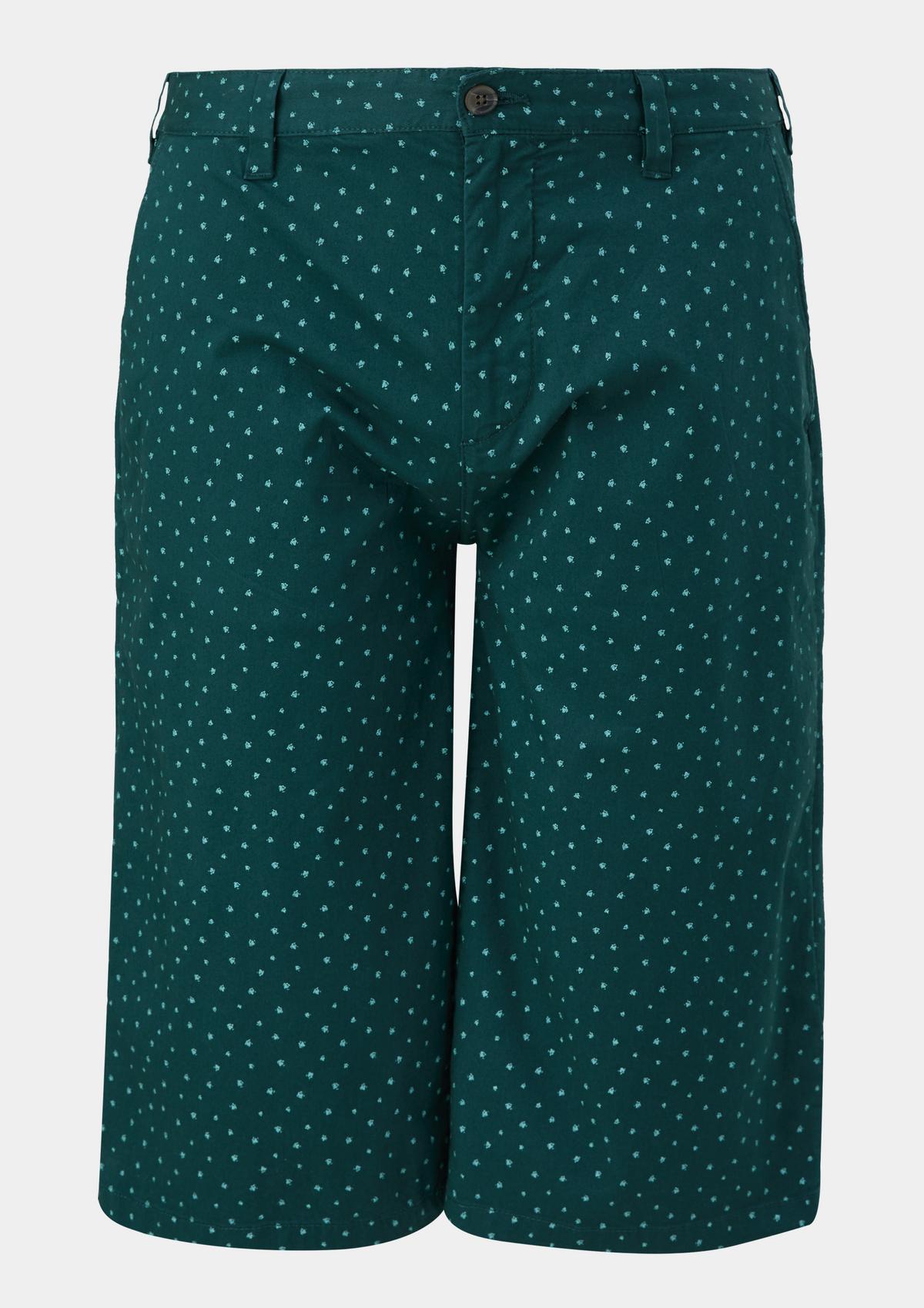 s.Oliver Slim fit: Bermudas with an all-over print