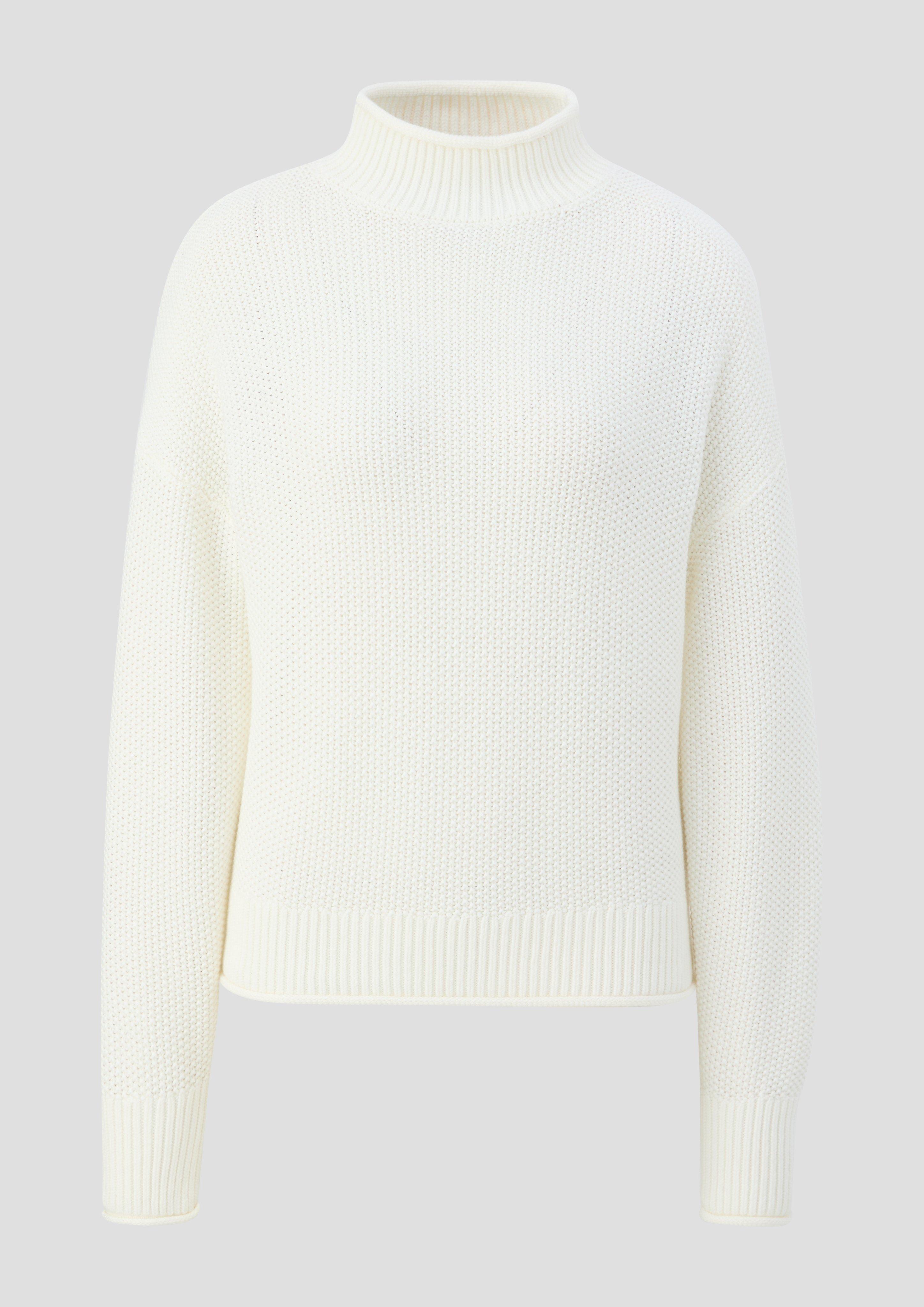 QS - Strickpullover im Loose Fit, Damen, creme