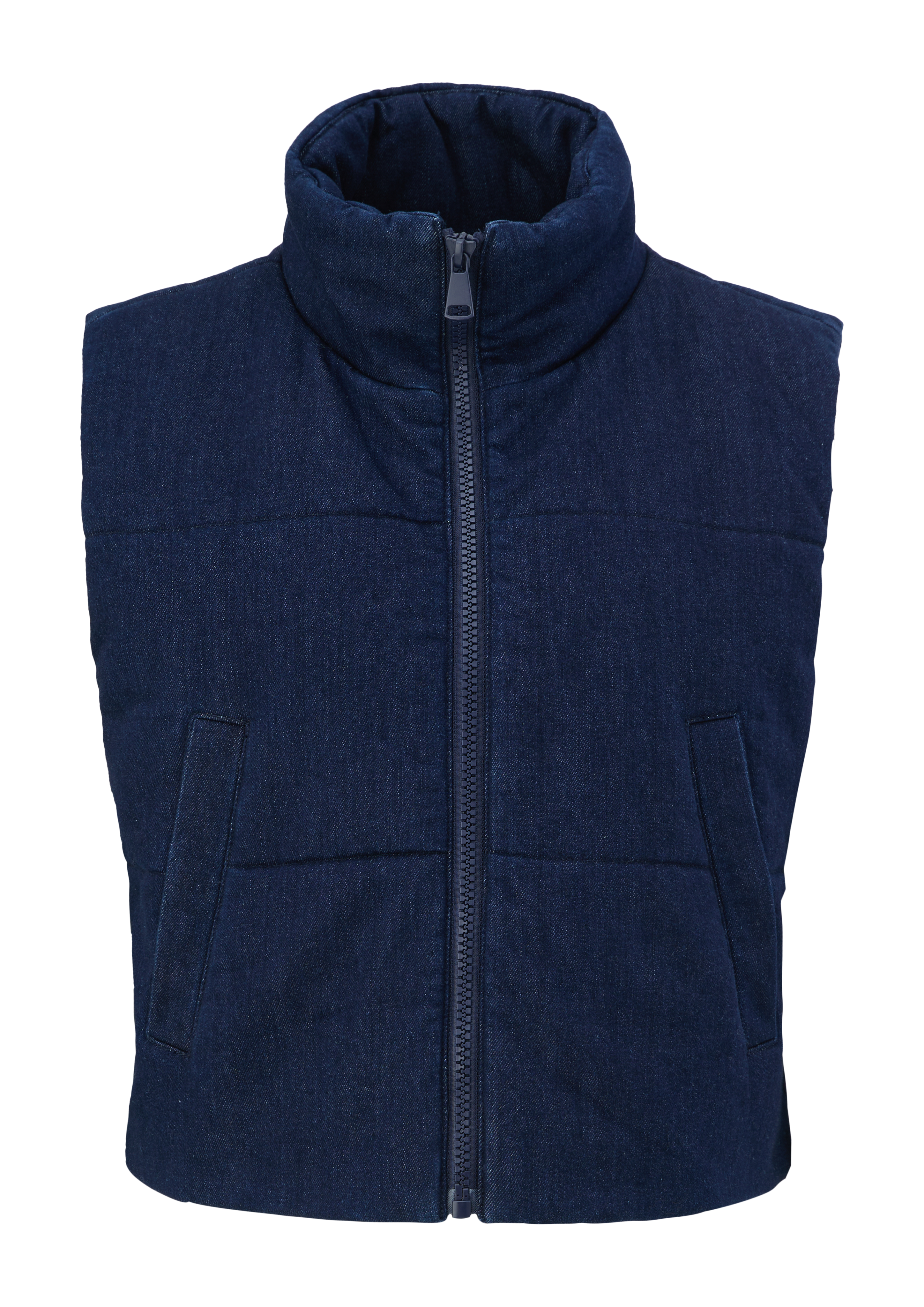 Denim waistcoat with a standup collar navy s.Oliver