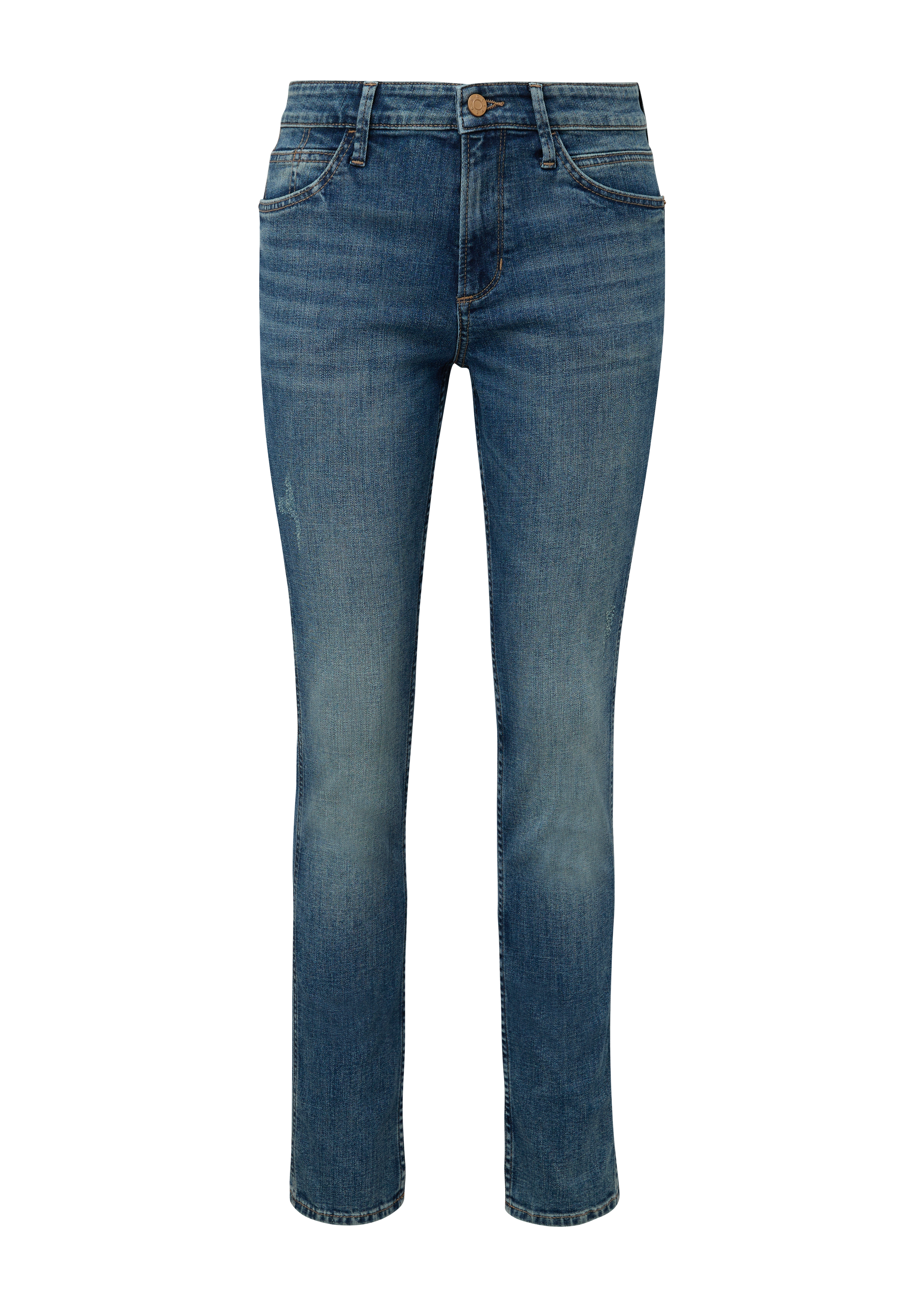 s.Oliver - Jeans Betsy / Slim Fit / Mid Rise / Slim Leg, Damen, blau