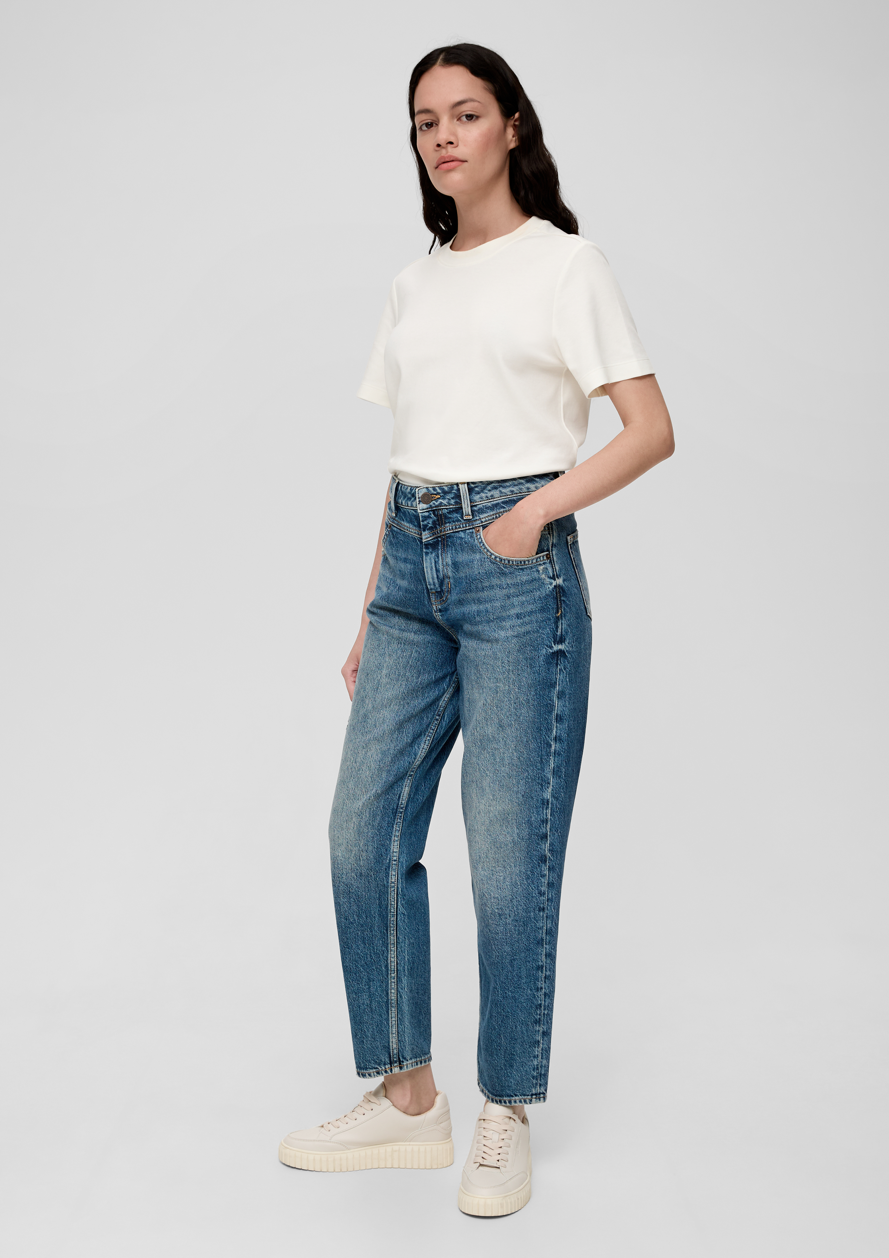 S.Oliver Ankle-Jeans Mom / Relaxed Fit / High Rise / Tapered Leg