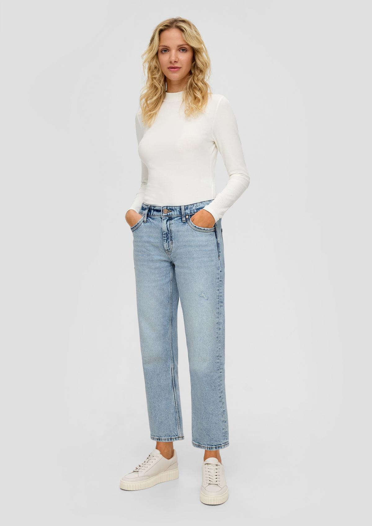 s.Oliver Regular fit: garment-washed jeans