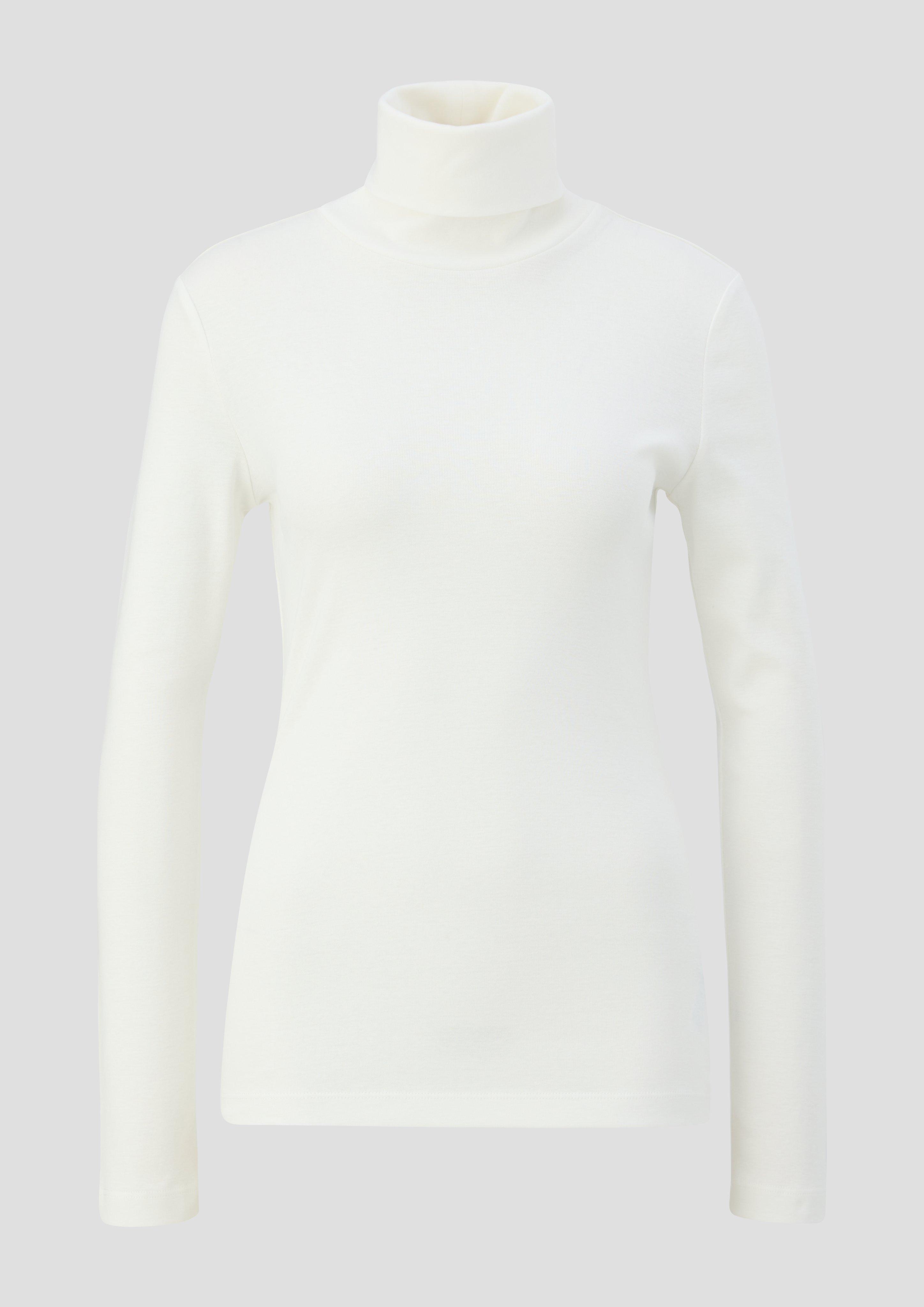 QS - Longsleeve mit Turtleneck, Damen, creme