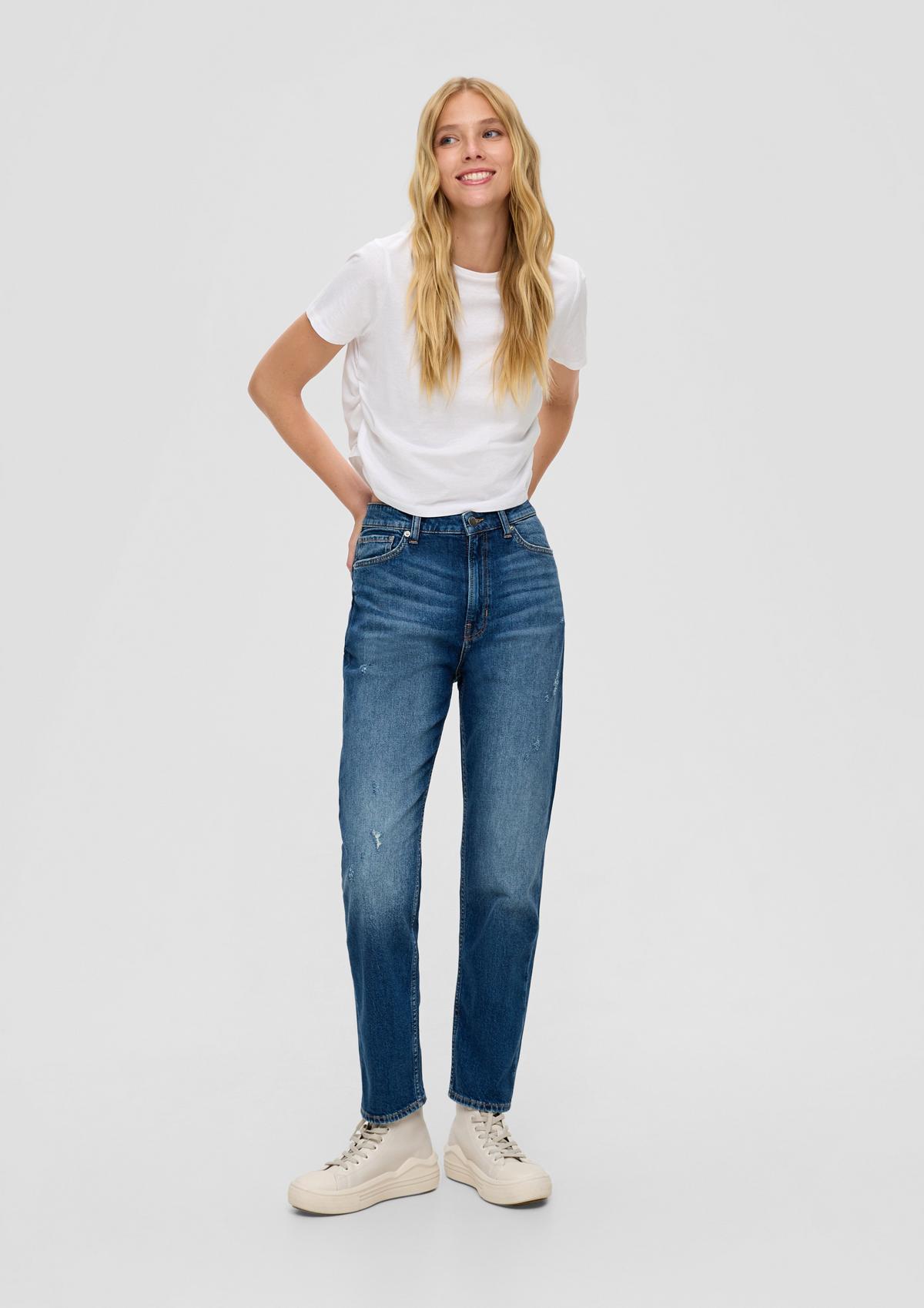 s.Oliver Ankle-length jeans / regular fit / high rise / straight leg