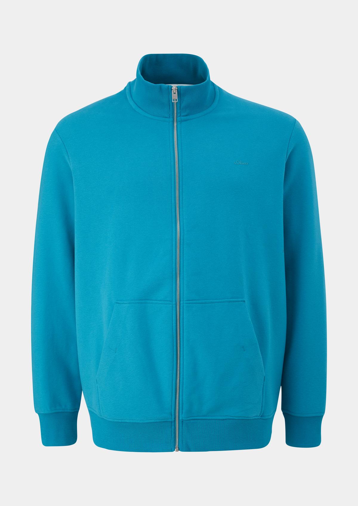 s.Oliver Sweatshirt jacket in a cotton blend