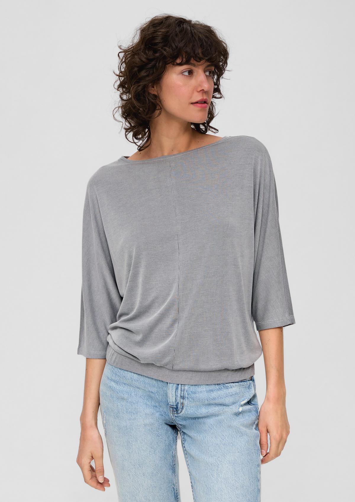 s.Oliver Ribbed long sleeve top in blended modal