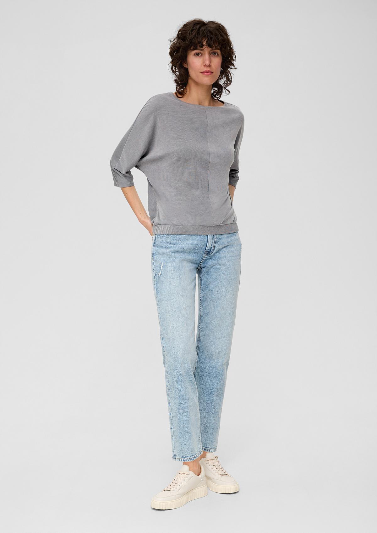 s.Oliver Ribbed long sleeve top in blended modal