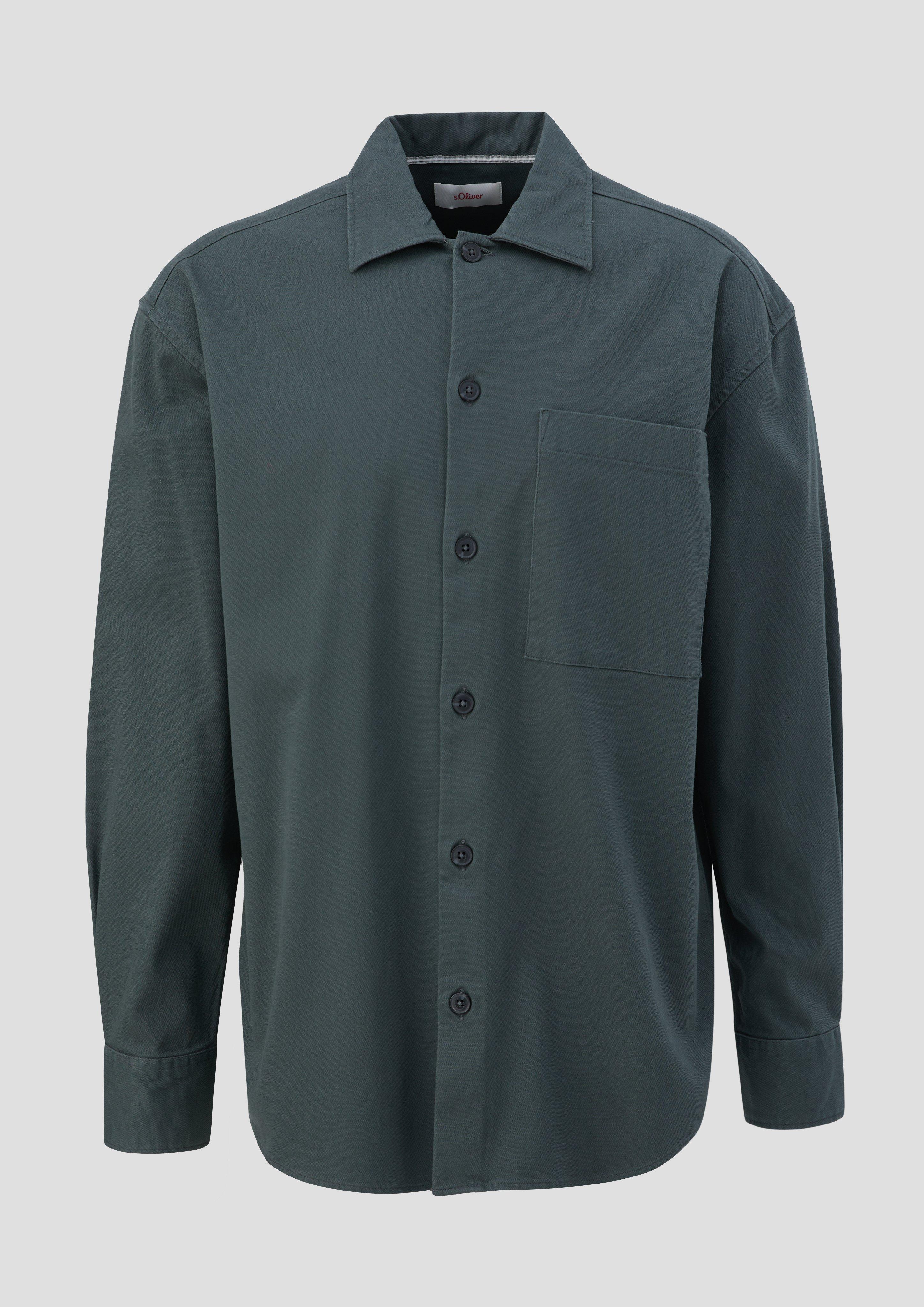 s.Oliver - Relaxed: Overshirt aus Baumwollstretch, Herren, grün