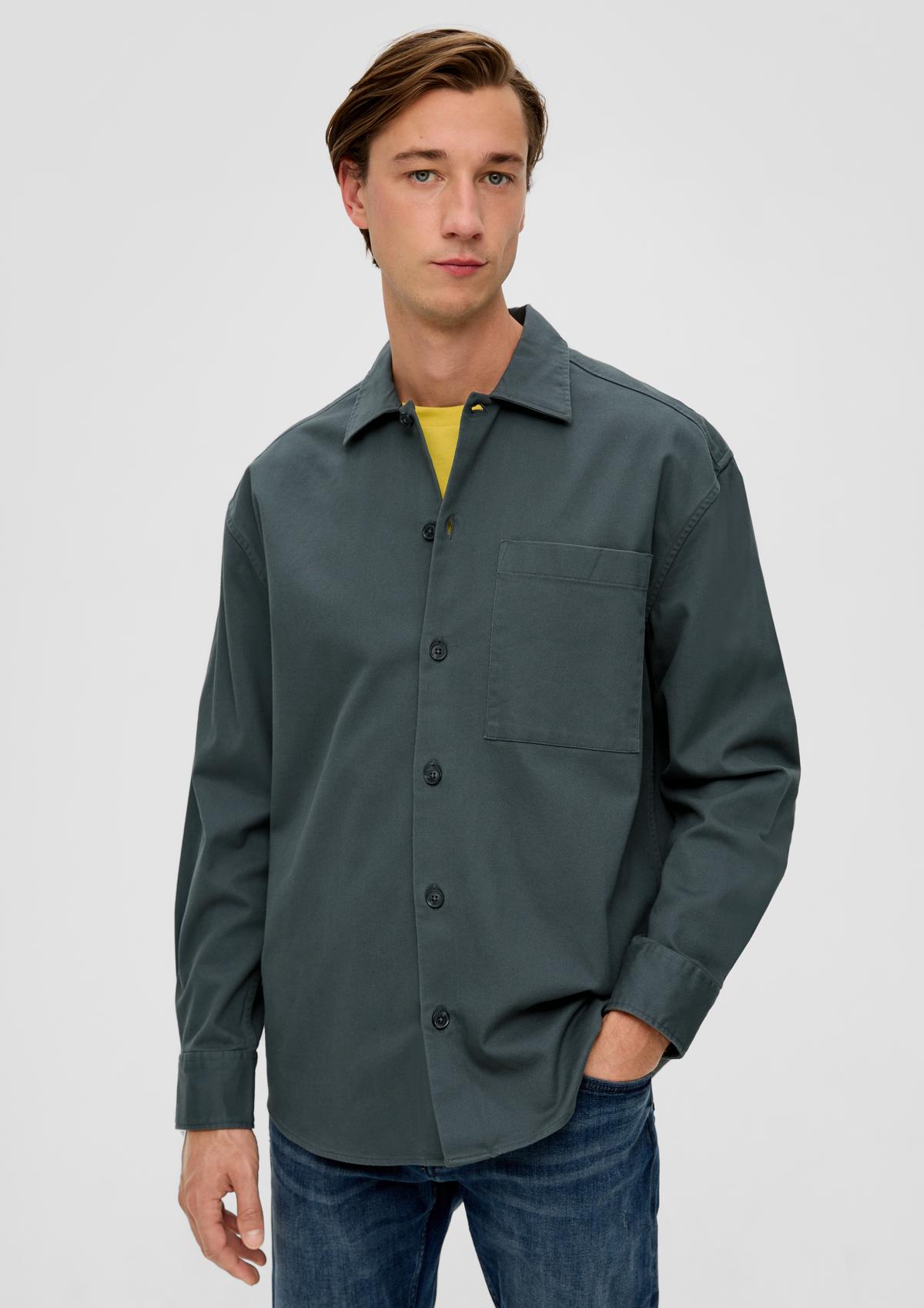 s.Oliver Relaxed: Overshirt aus Baumwollstretch