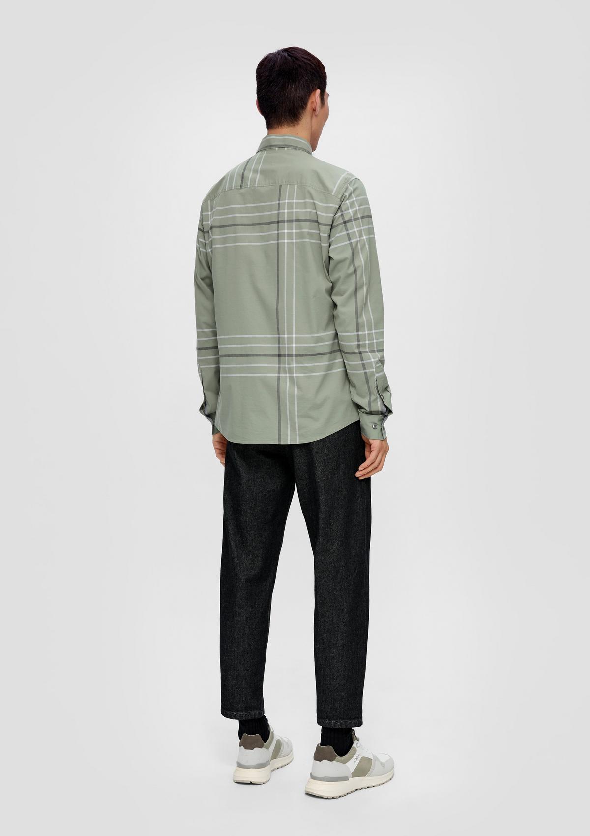 s.Oliver Slim : chemise à carreaux en coton stretch