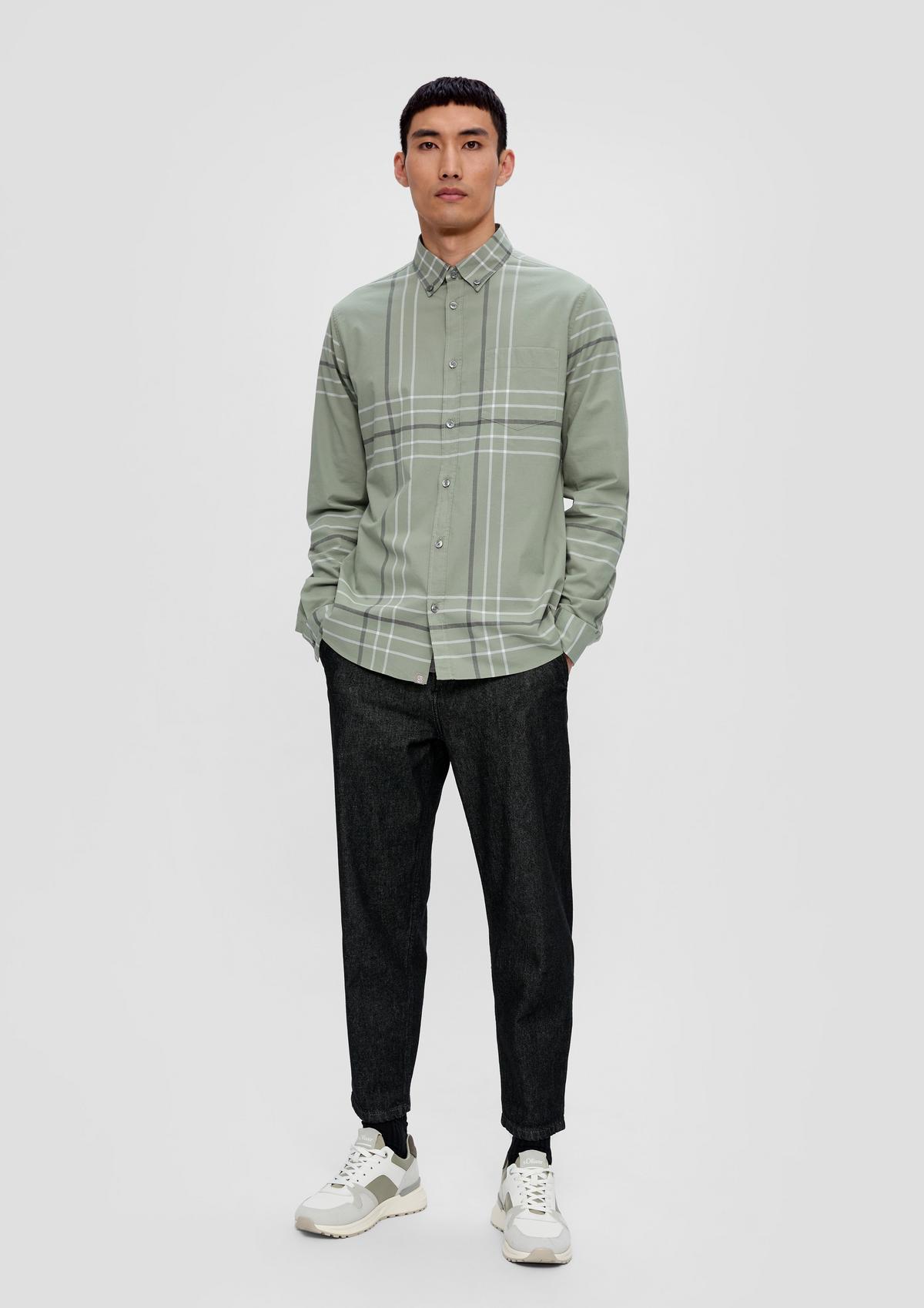s.Oliver Slim : chemise à carreaux en coton stretch
