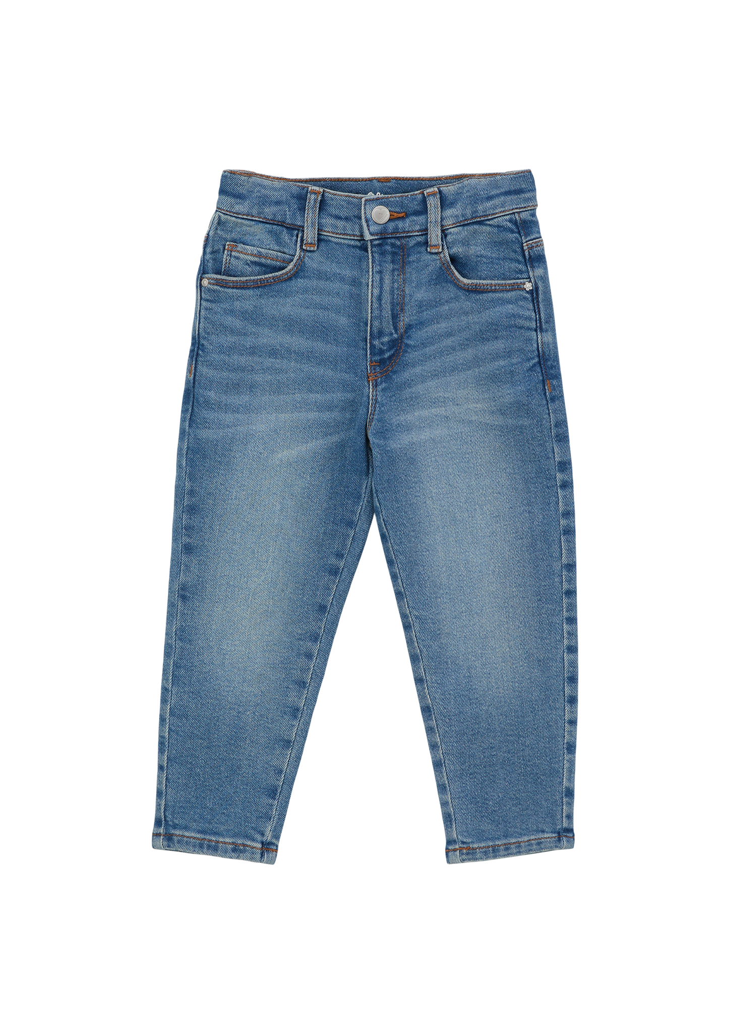 s.Oliver - Ankle-Jeans Mom / Relaxed Fit / High Rise / Tapered Leg, Kinder, blau