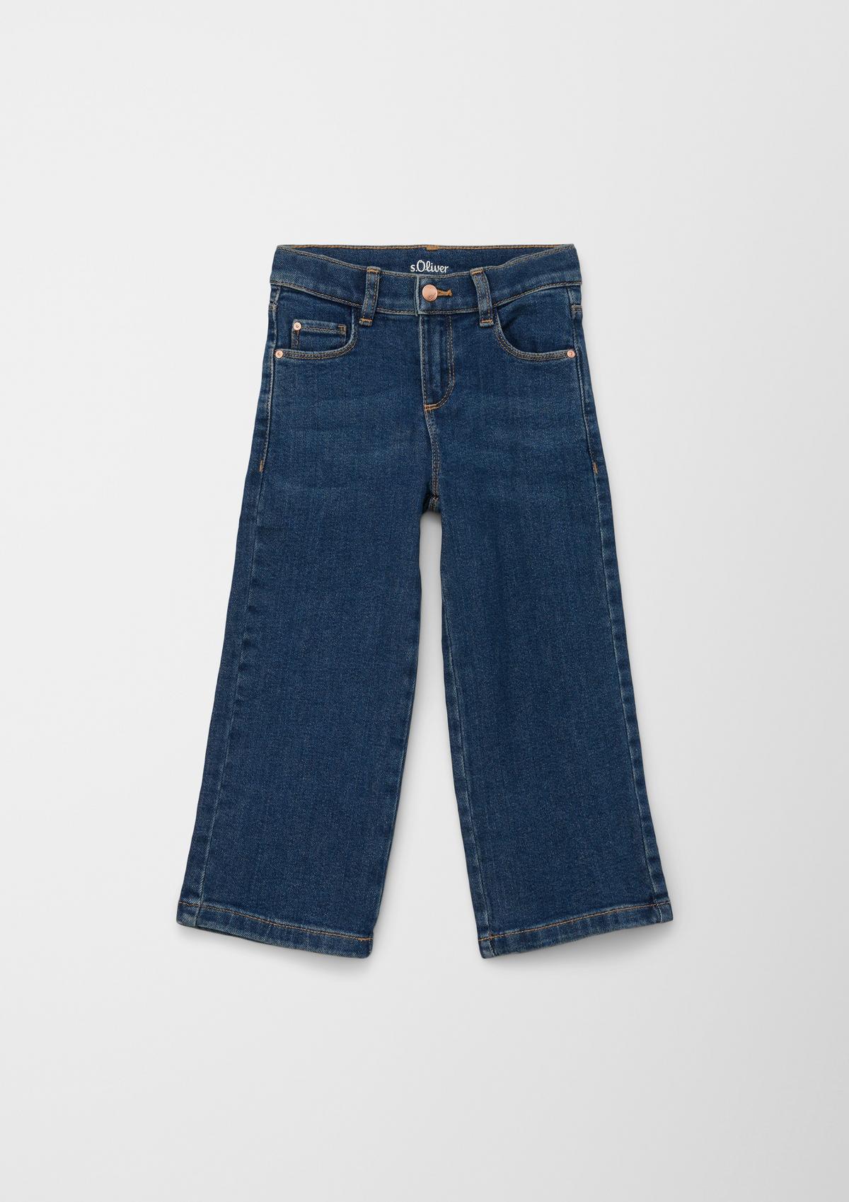 Jeans / regular fit / mid rise / wide leg / width-adjustable