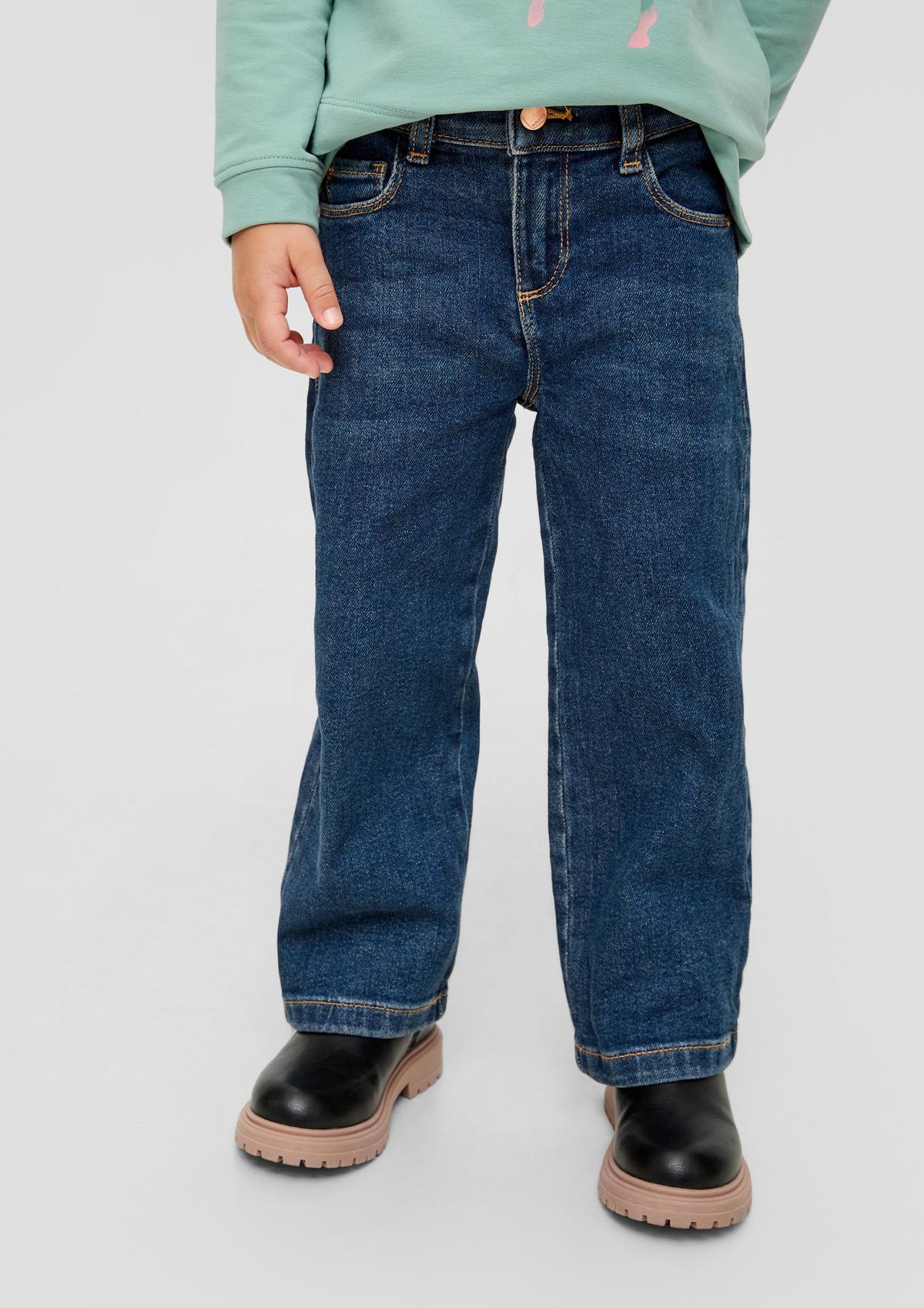 Jeans / regular fit / mid rise / wide leg / width-adjustable - blue | s. Oliver