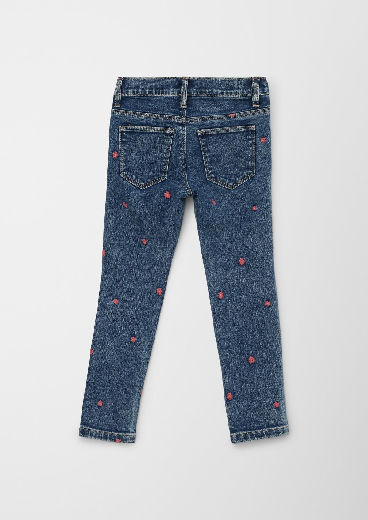 s.Oliver Hlačne pajkice: jeans hlače z vezenino