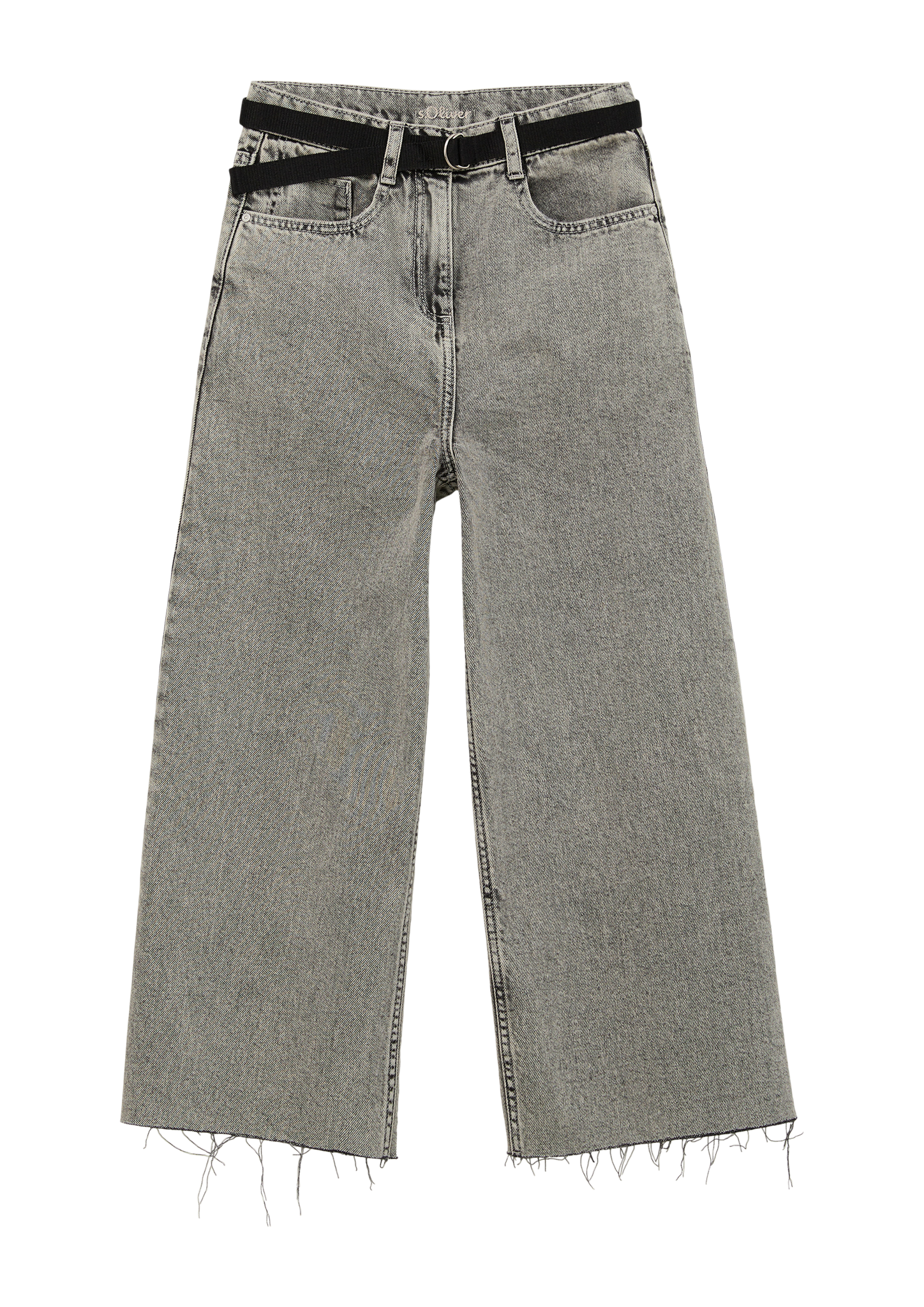 s.Oliver - Jeans-Culotte / Regular Fit / Super High Rise / Wide Leg, Mädchen, grau