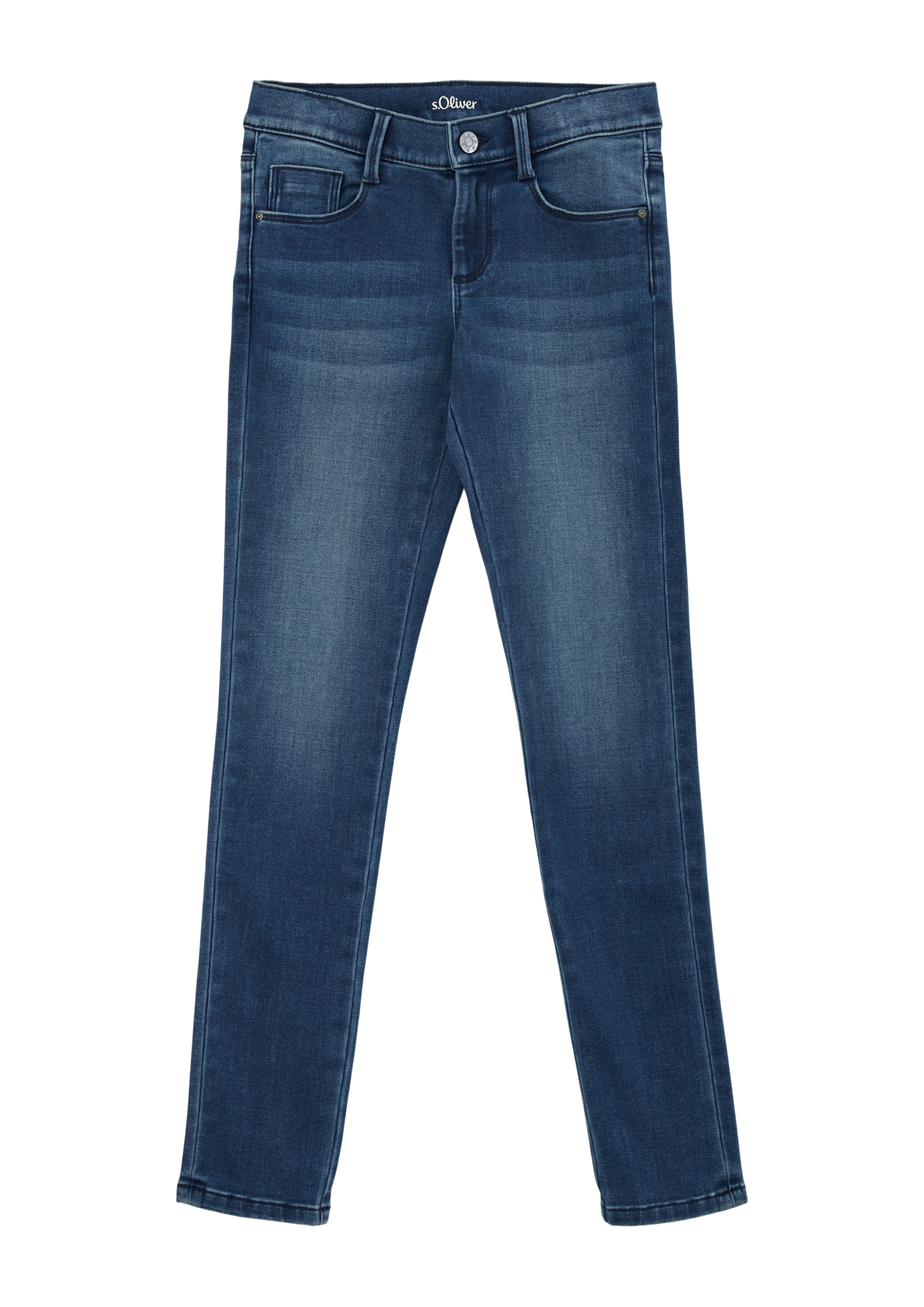 s.Oliver - Jeans Suri /  Regular Fit / Mid Rise / Slim Leg, Mädchen, blau