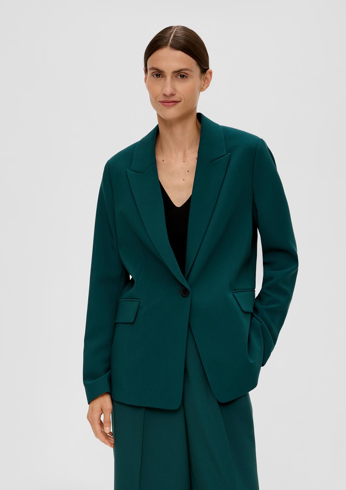 Fitted blazer in woven fabric