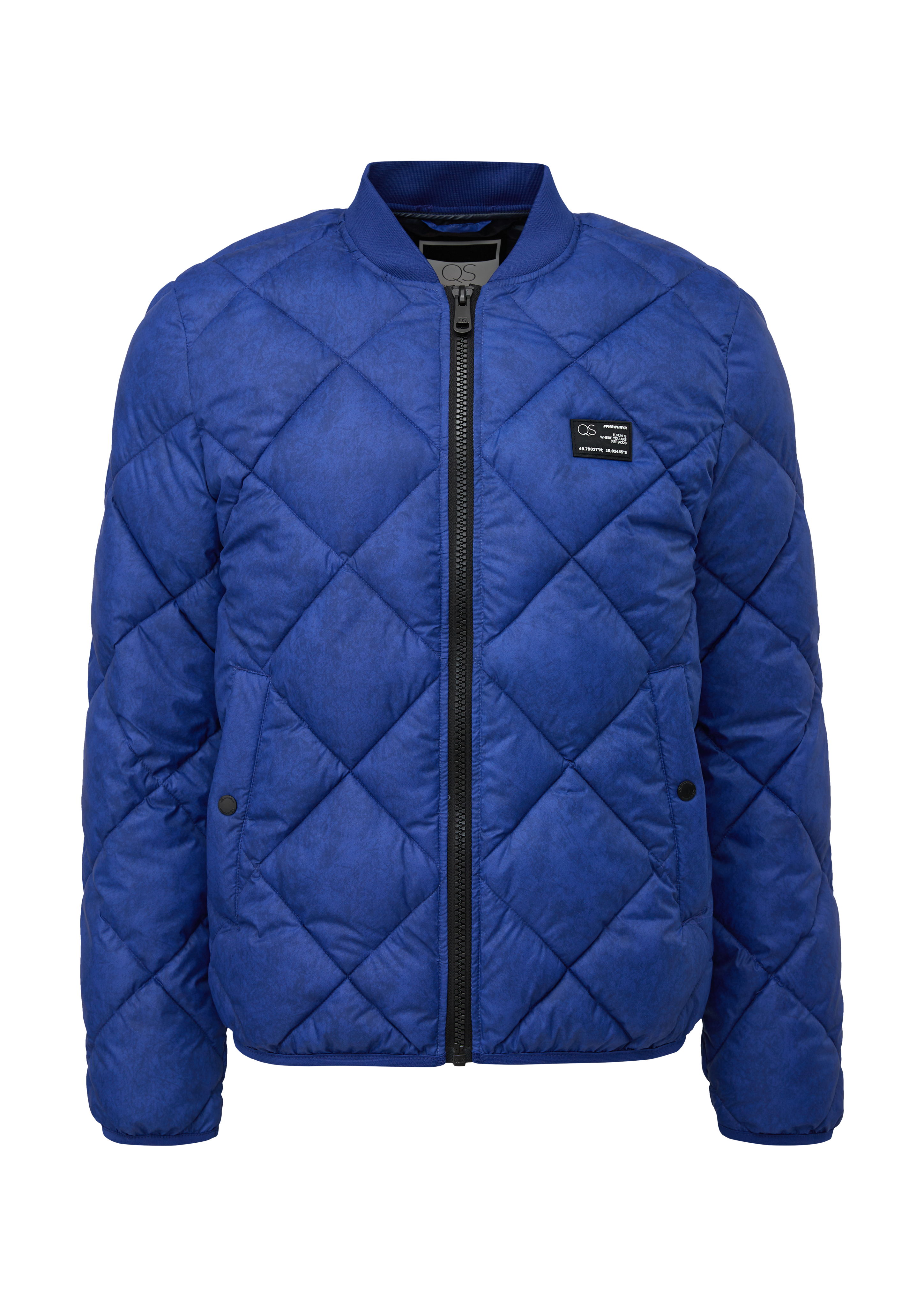 QS - Steppjacke mit Allover-Print, Herren, blau