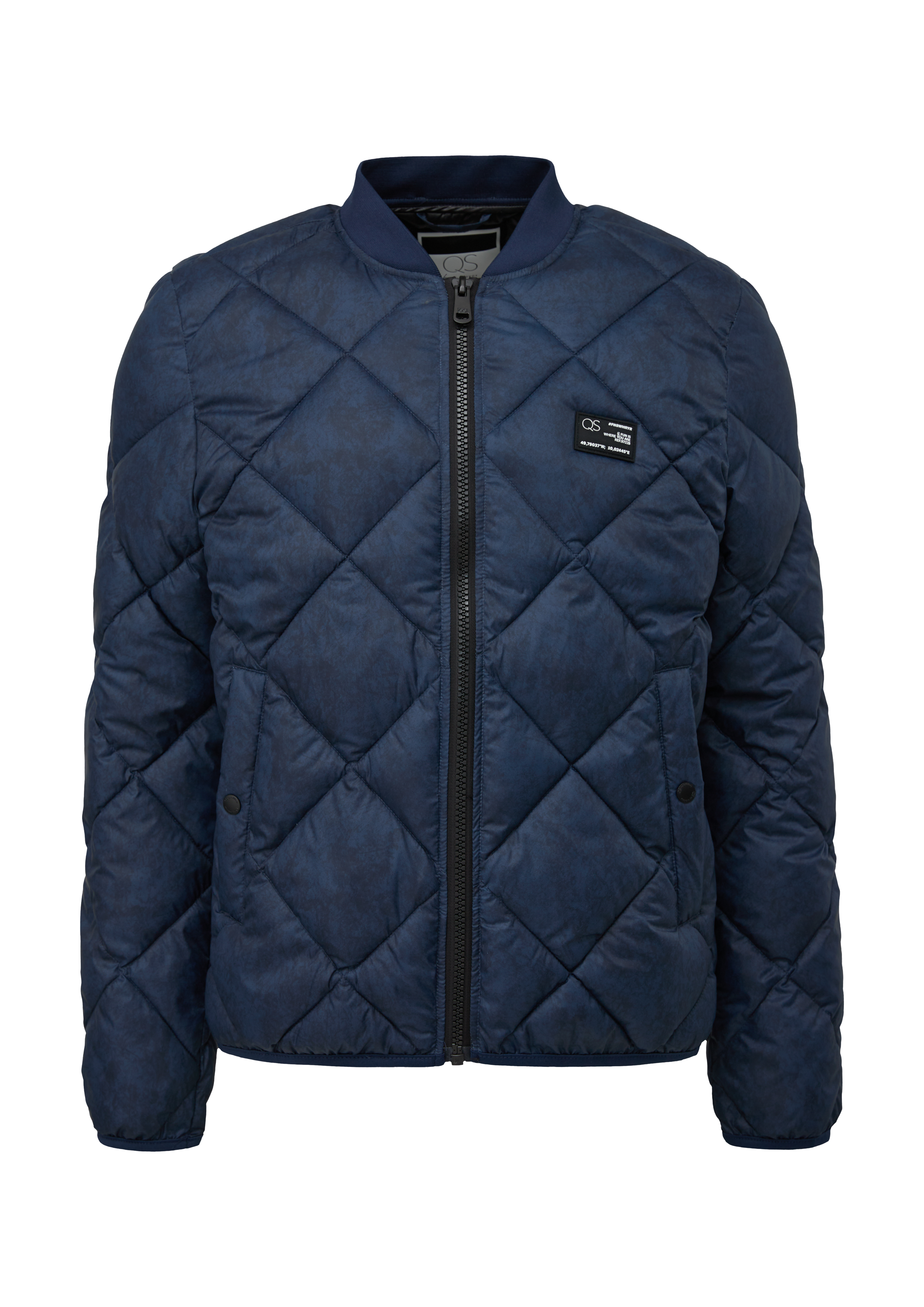 QS - Steppjacke mit Allover-Print, Herren, blau