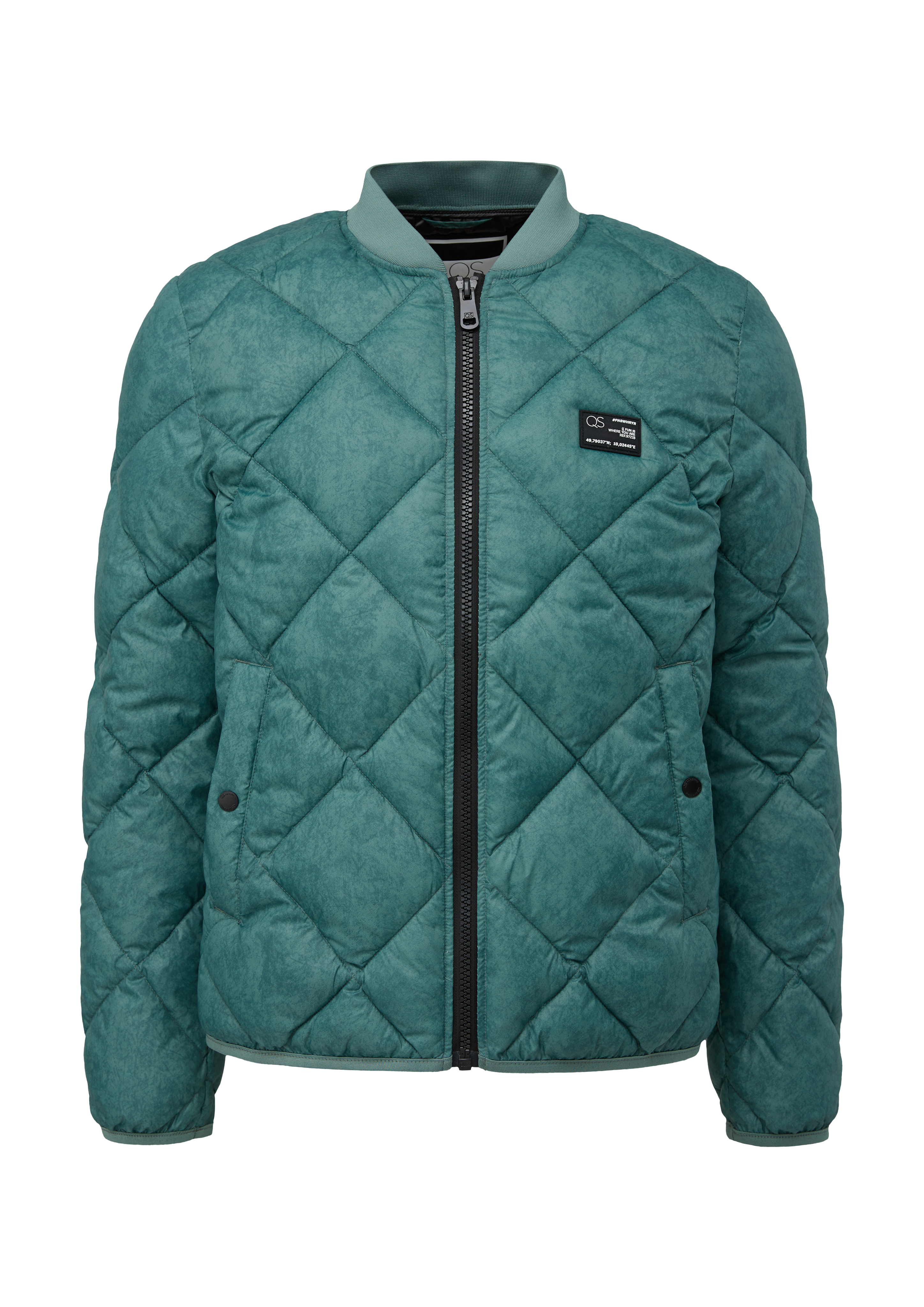 QS - Steppjacke mit Allover-Print, Herren, Blau