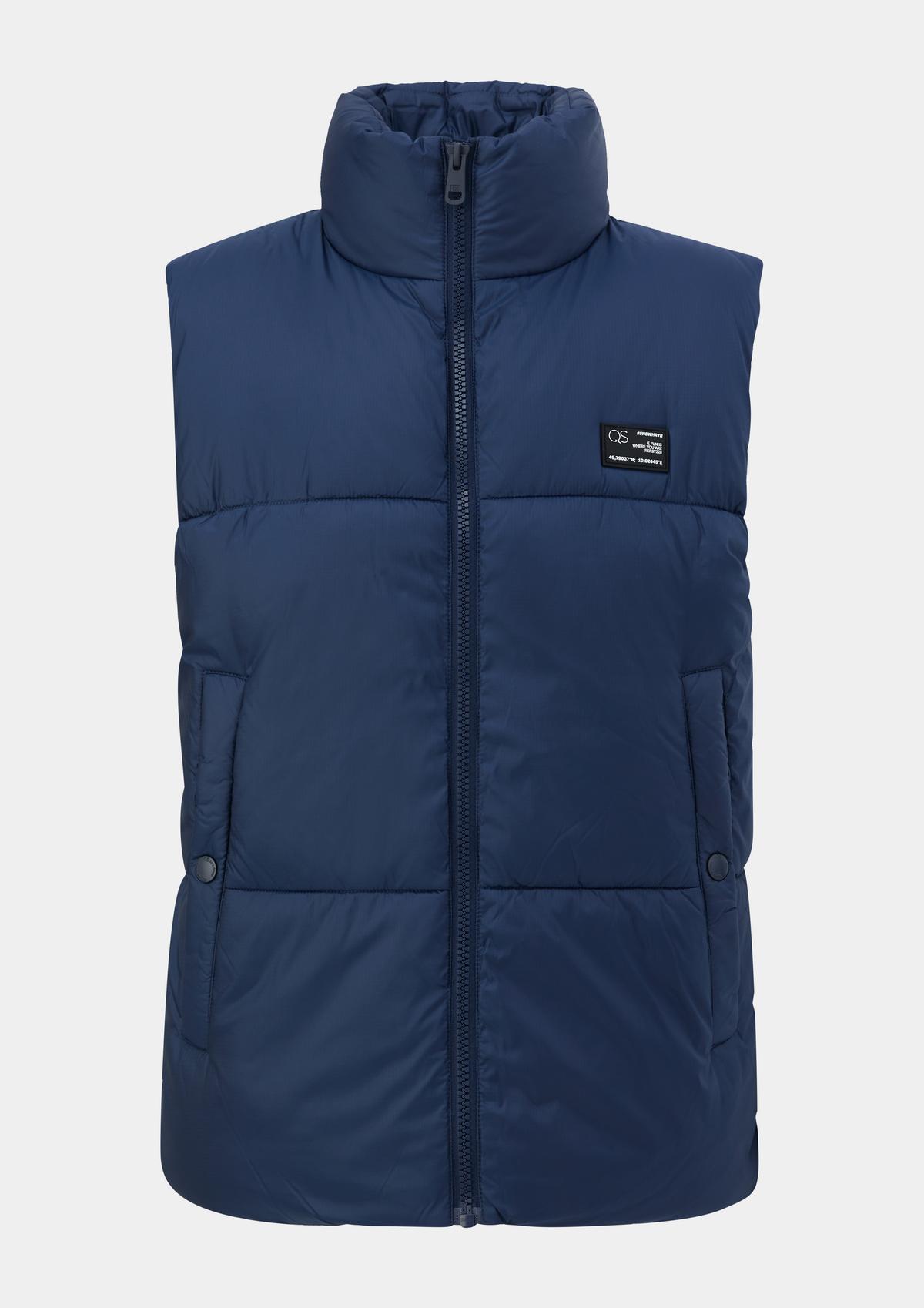s.Oliver Quilted body warmer with a logo appliqué