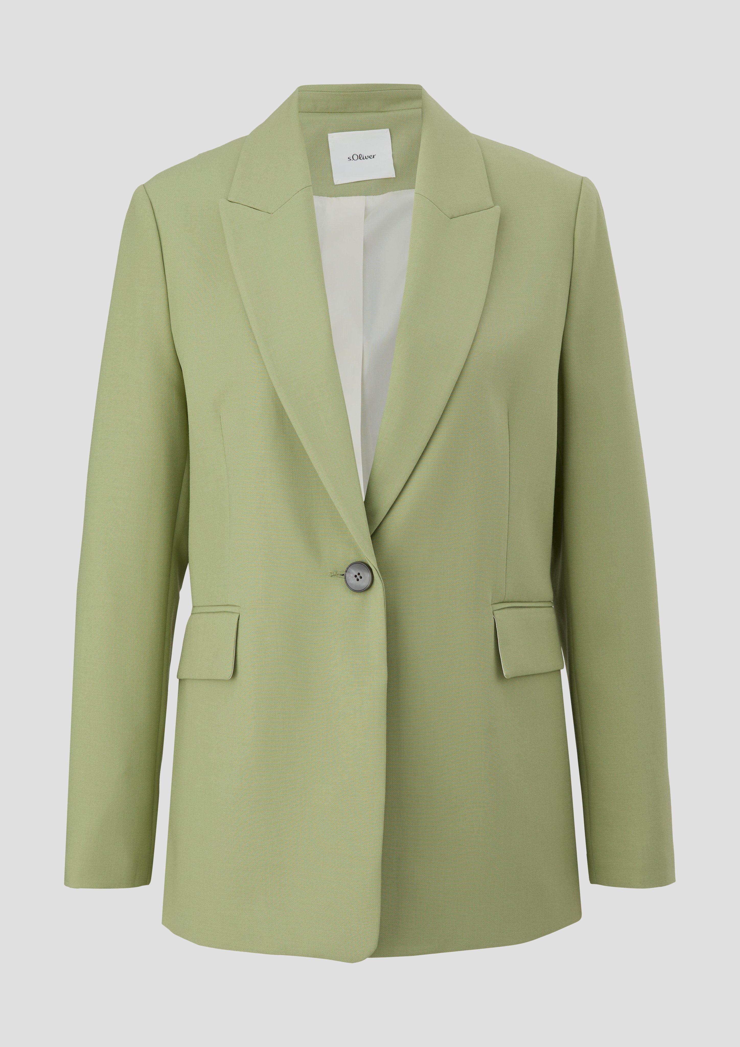 s.Oliver - Blazer aus Viskosestretch, Damen, Grün