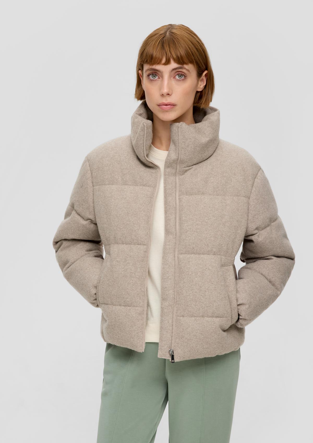 Quilted jacket in a mix of materials