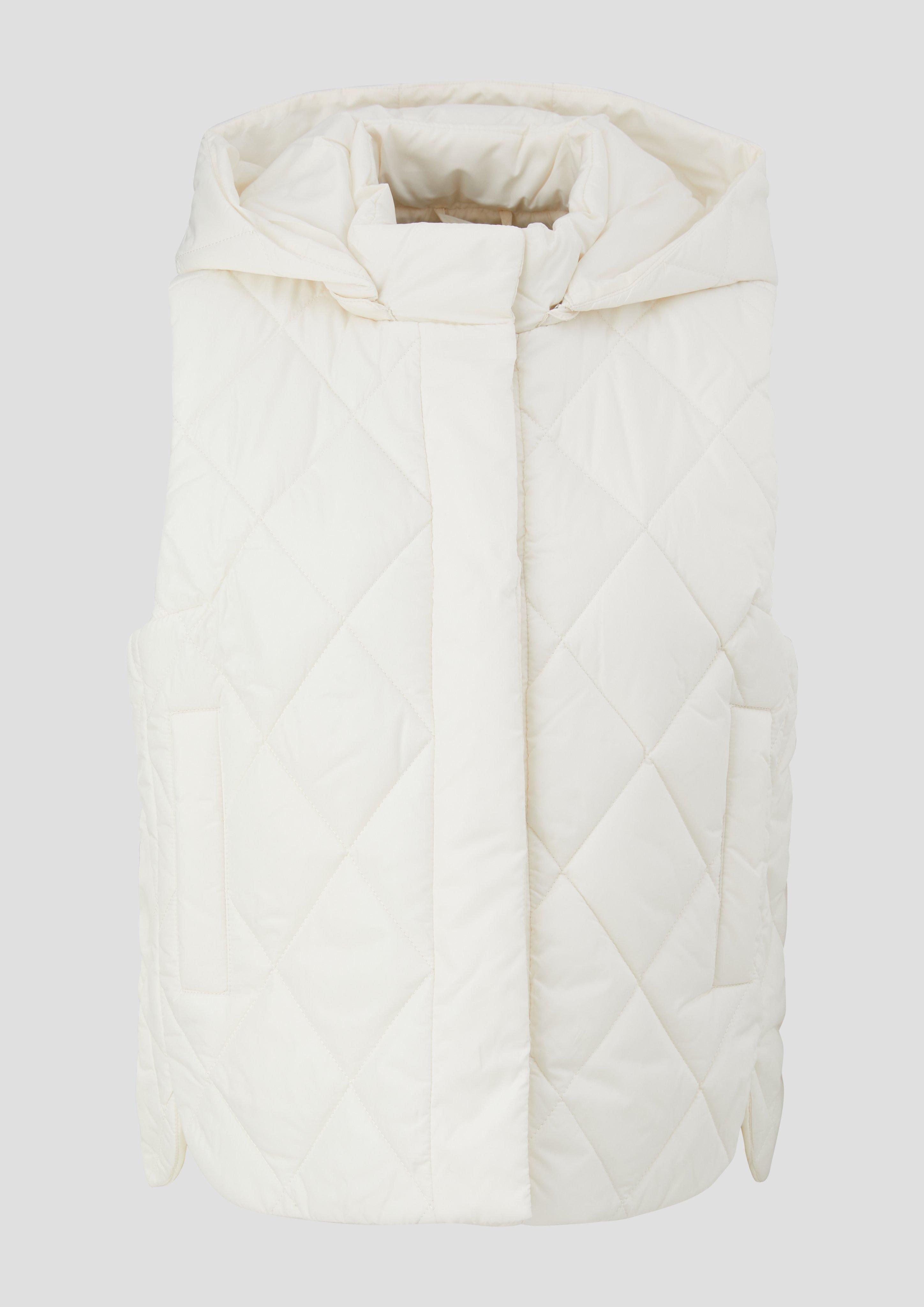 S.Oliver Herren Steppweste Mit Abnehmbarer Kapuze - Regular Fit