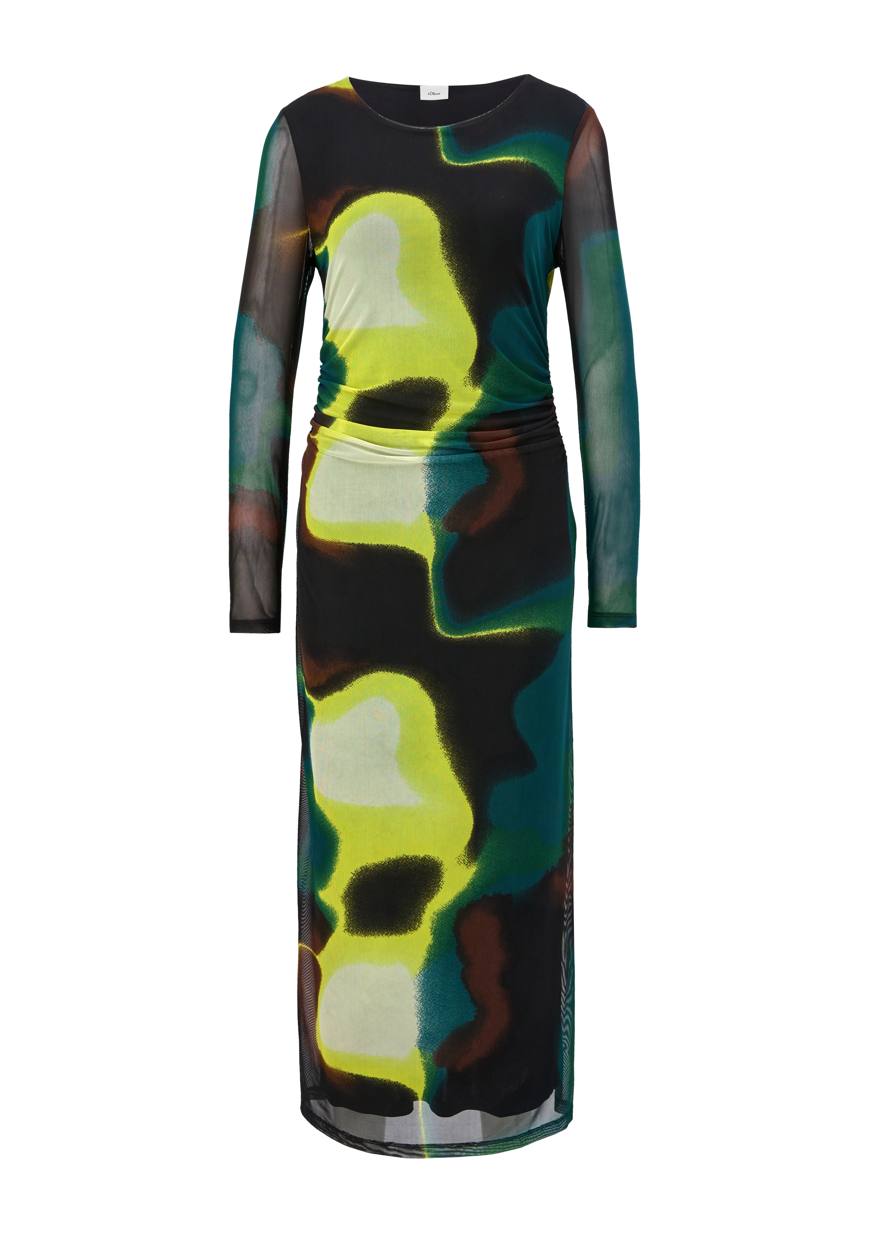 s.Oliver - Maxikleid aus Mesh, Damen, schwarz