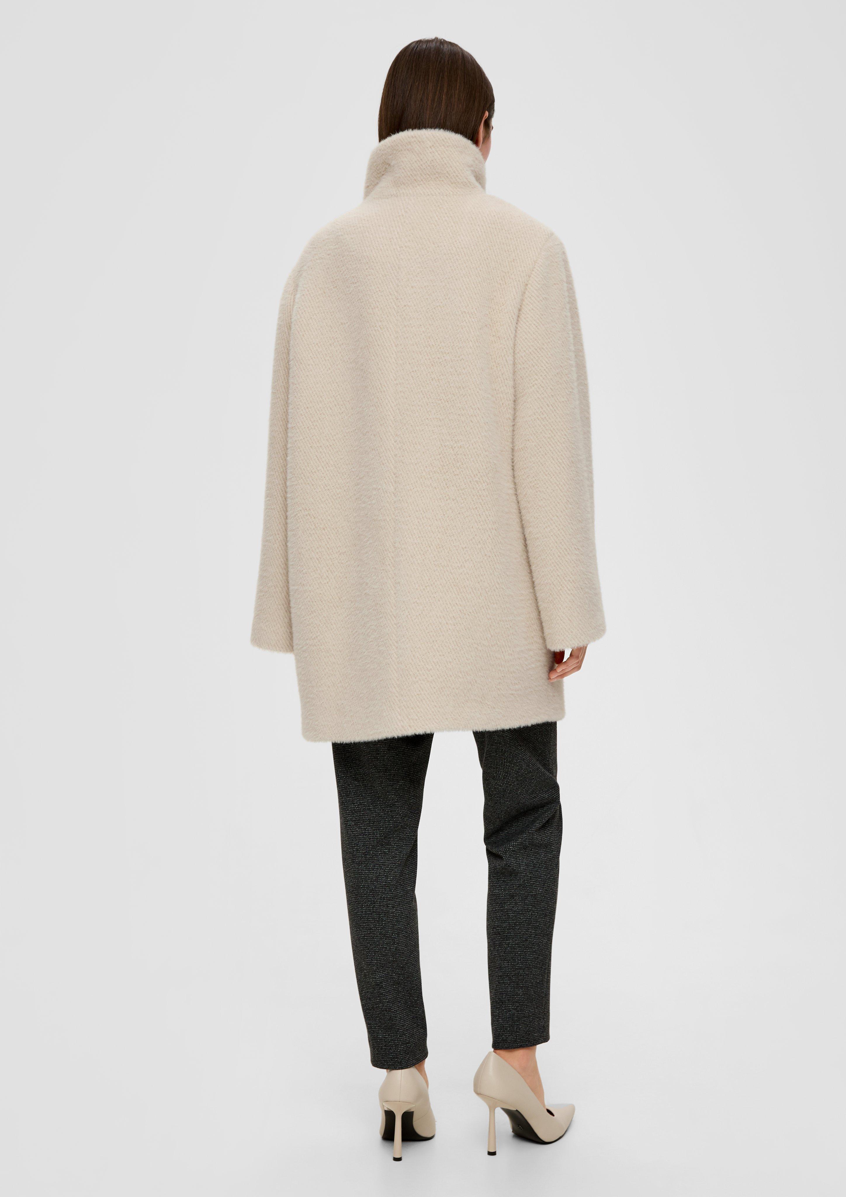 Mantel mit Herringbone-Muster - helles beige | s.Oliver