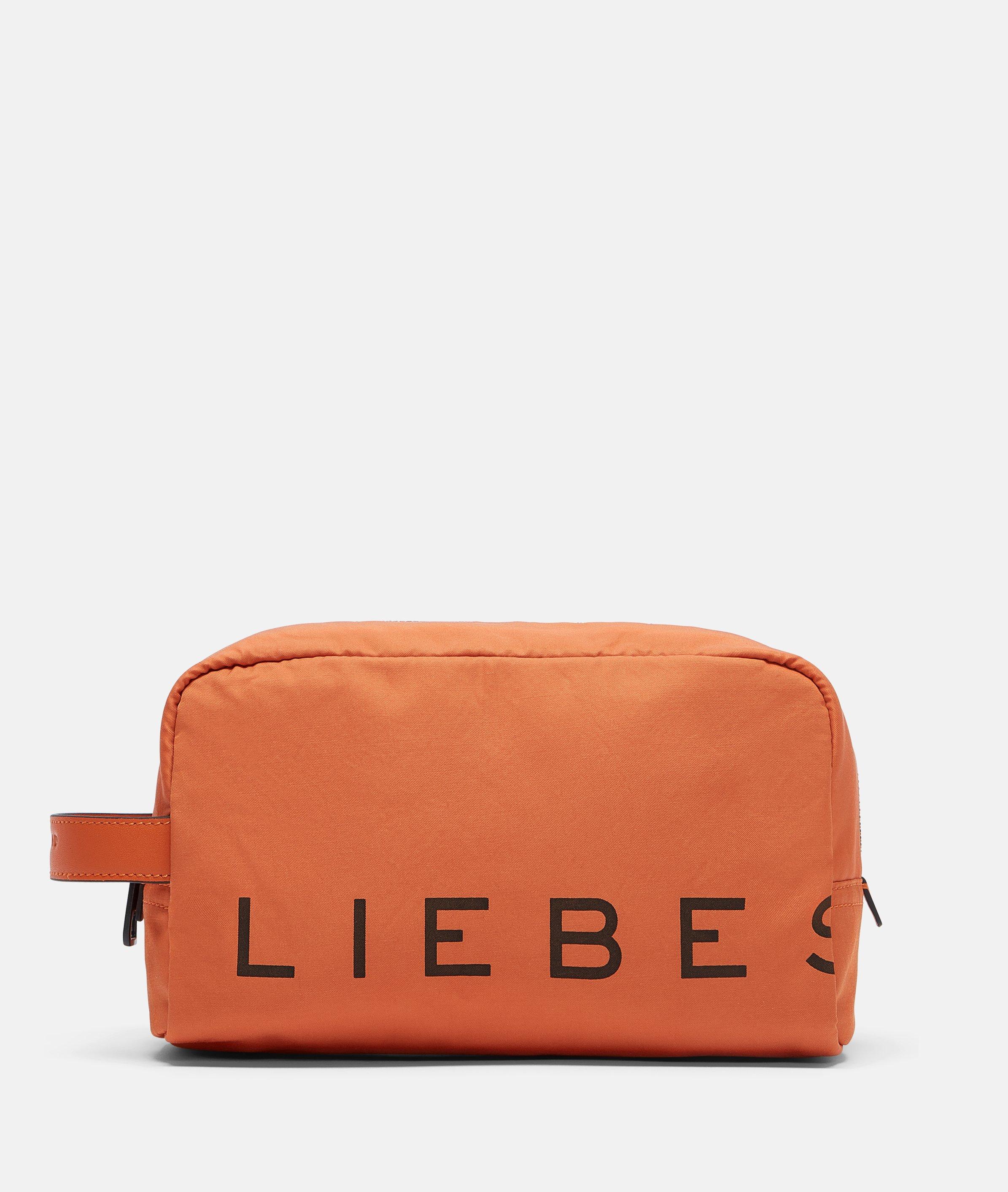 Liebeskind Berlin - Kulturbeutel mit Logoschriftzug -  Orange