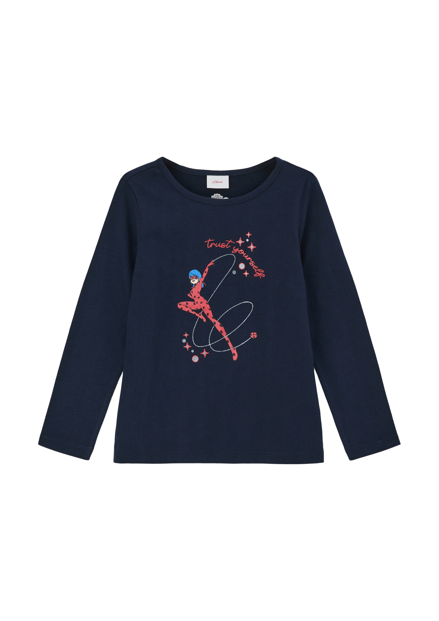 s.Oliver - Longsleeve mit Miraculous-Print, Kinder, blau