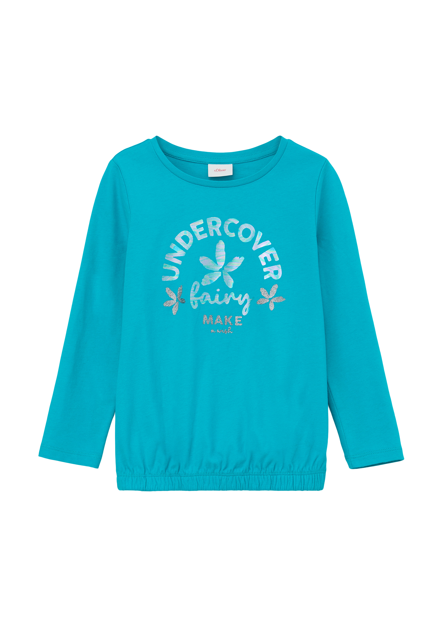 s.Oliver - Longsleeve mit Effektprint, Kinder, türkis