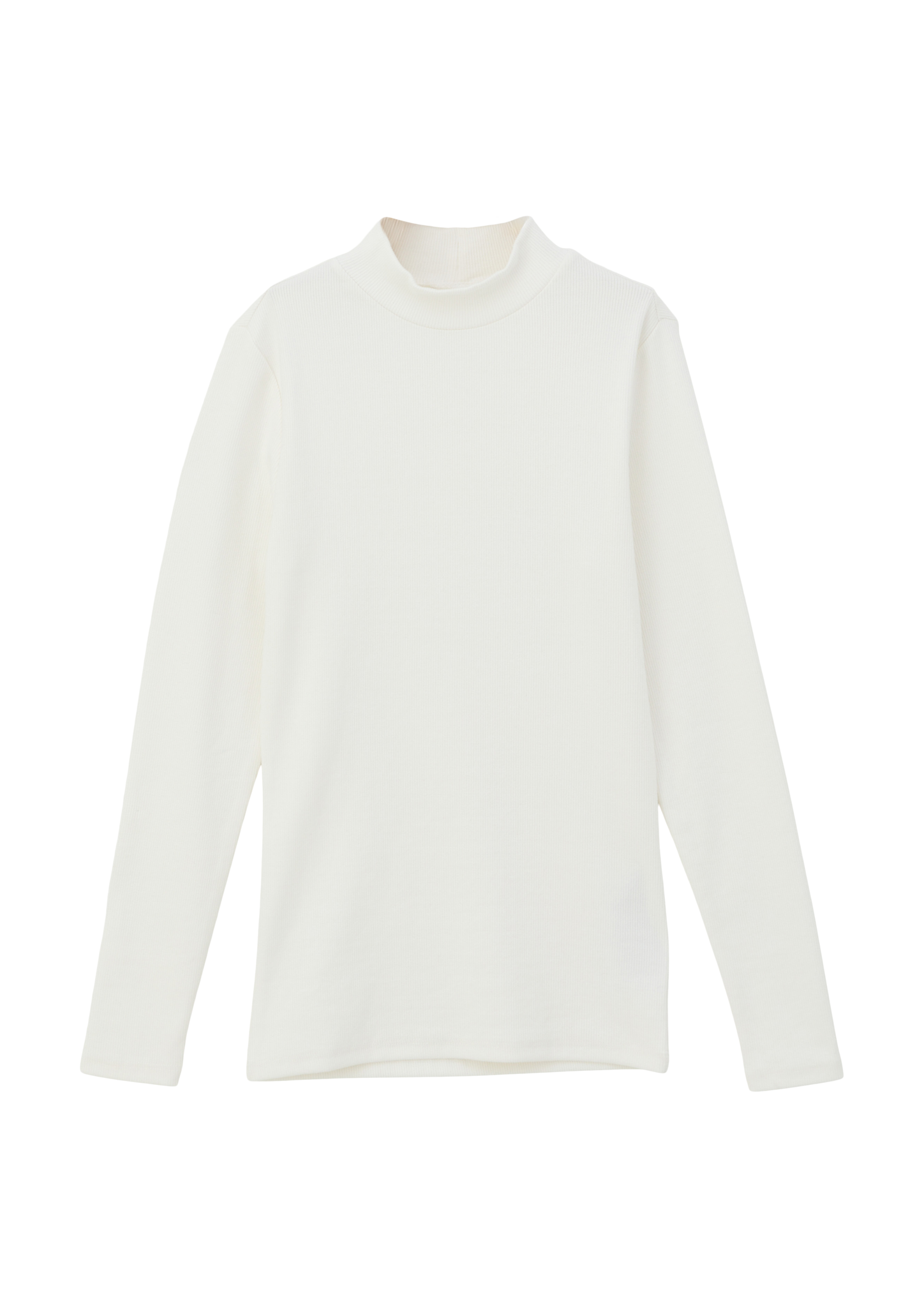 s.Oliver - Longsleeve mit Rippstruktur, Mädchen, creme|weiß