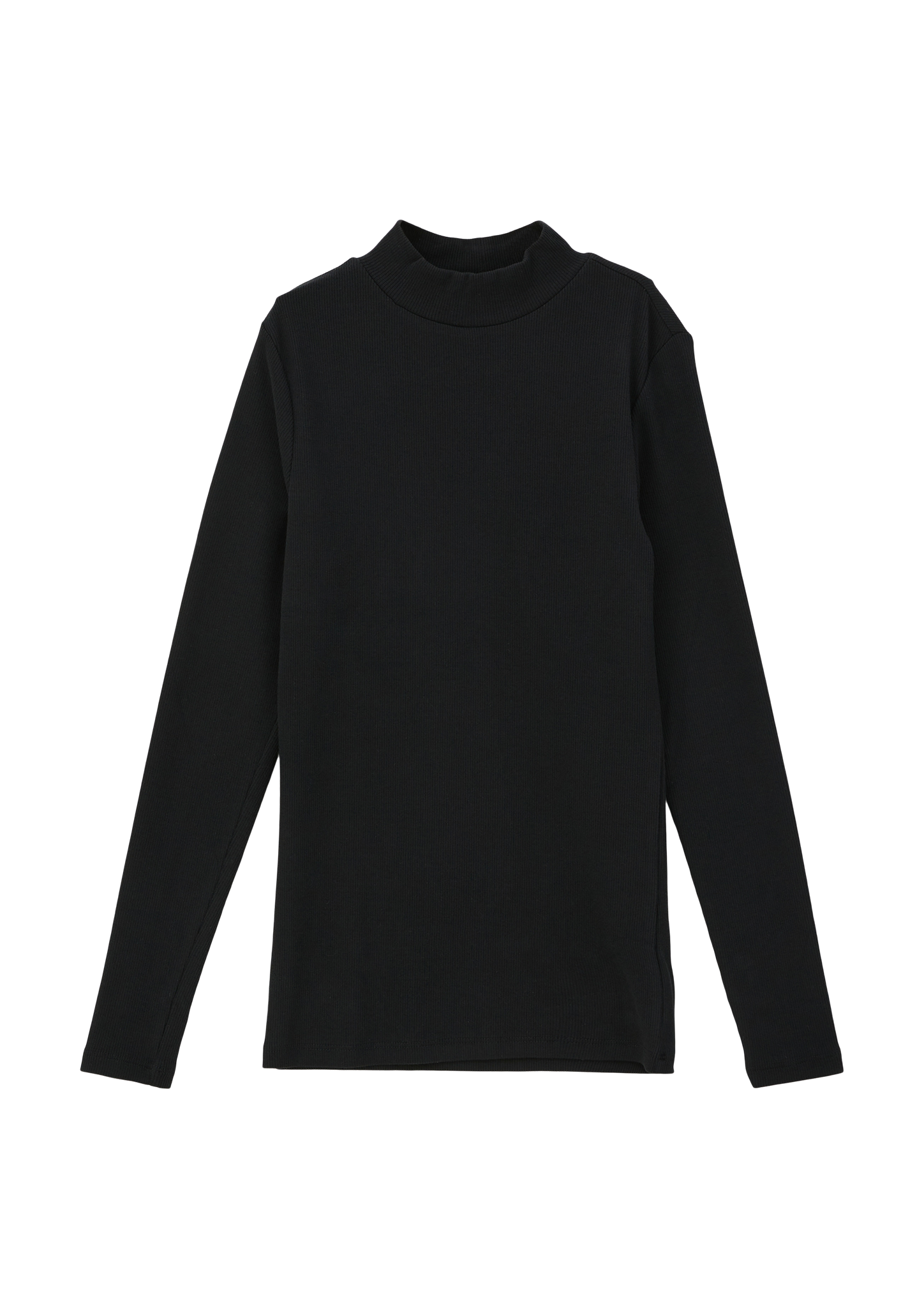 s.Oliver - Longsleeve mit Rippstruktur, Mädchen, schwarz