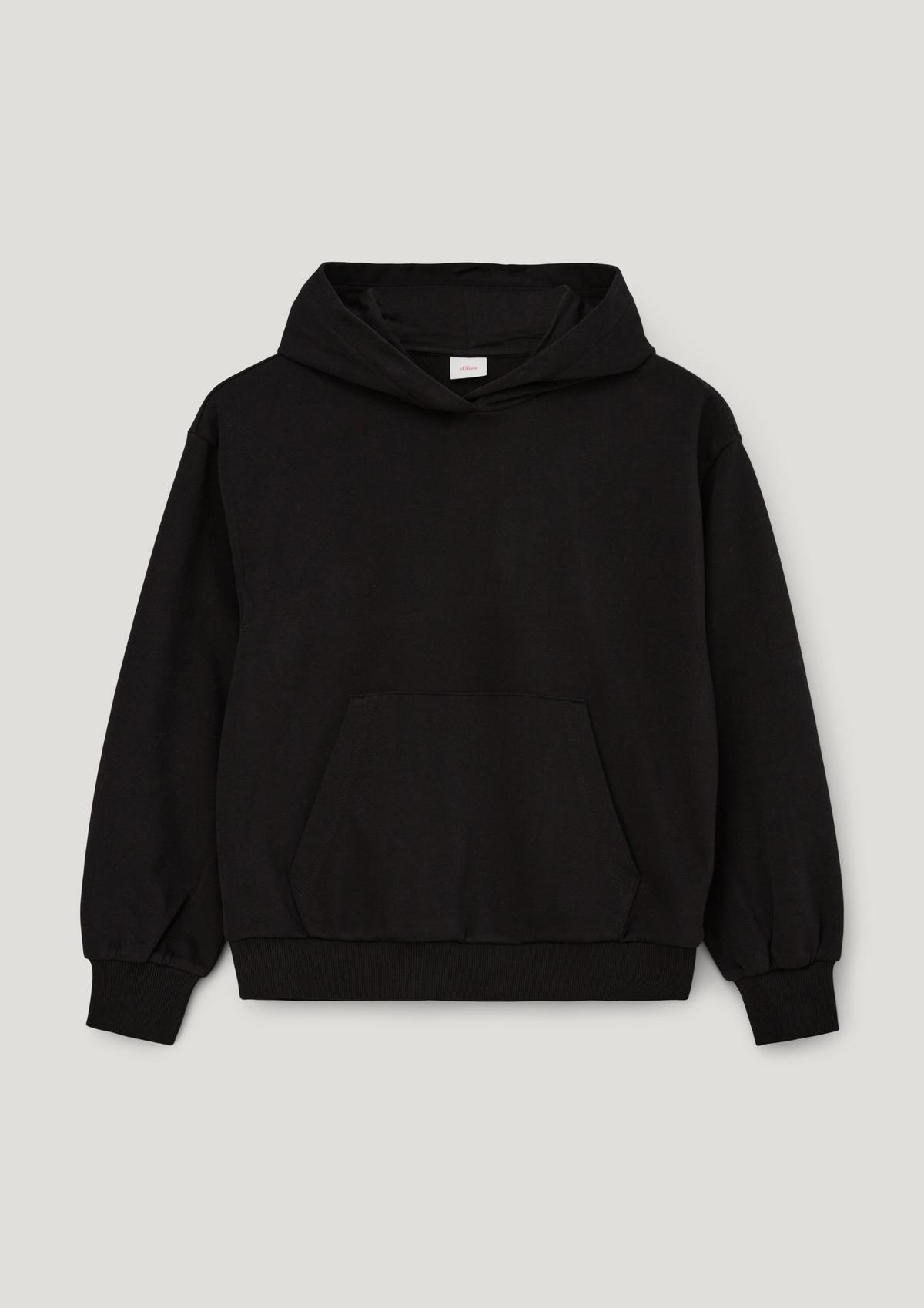 Weekday regular fit zip up hoodie with embroidery graphic in black