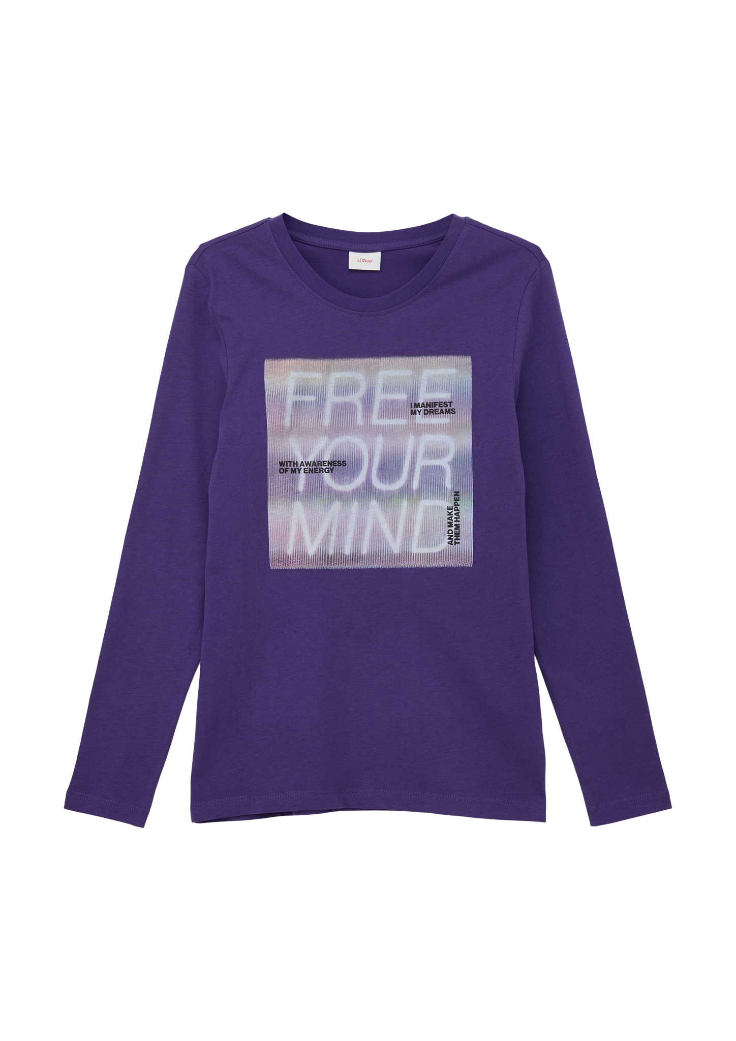 s.Oliver - Longsleeve mit Frontprint, Mädchen, lila