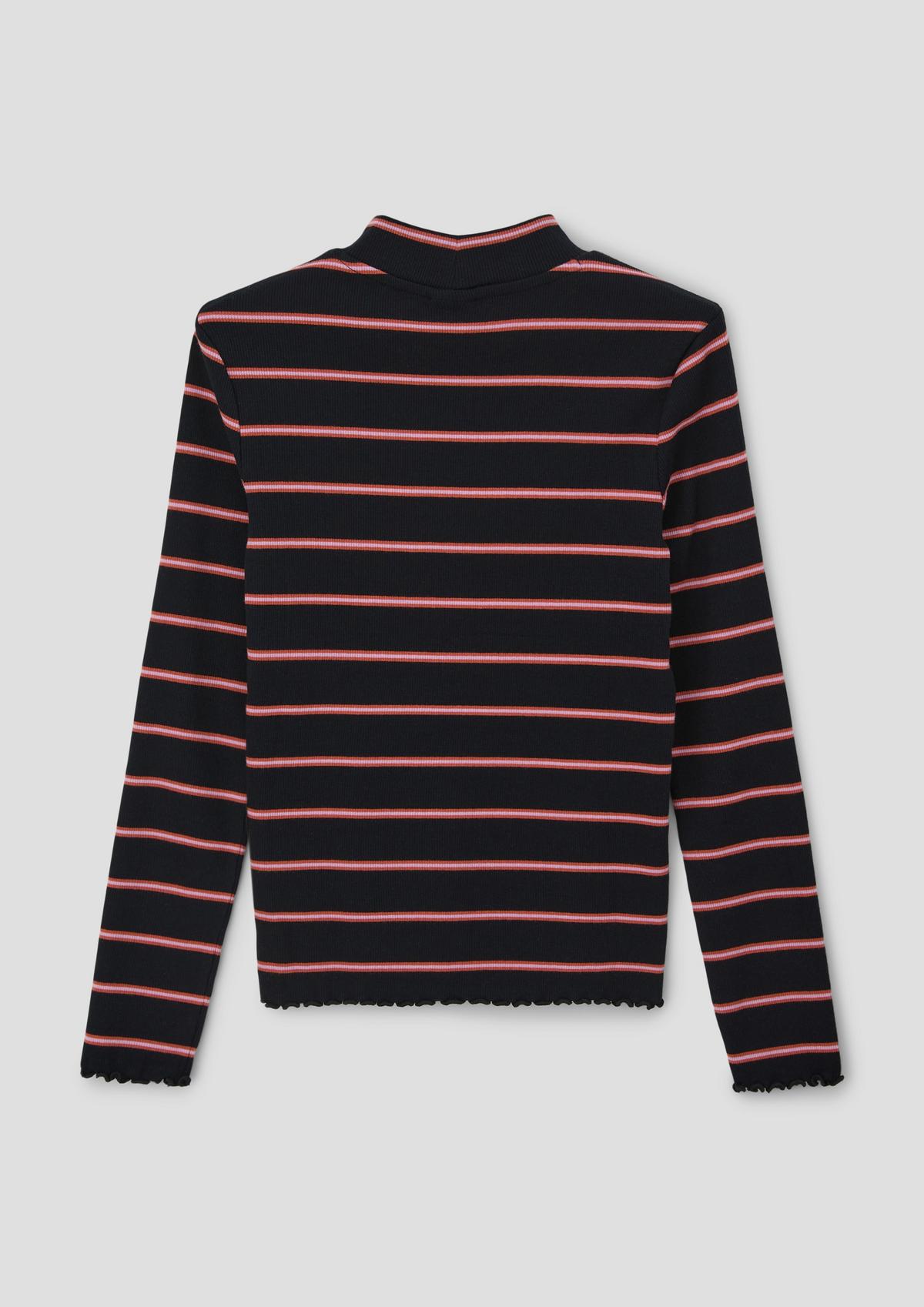 s.Oliver Striped long sleeve top with ribbed texture