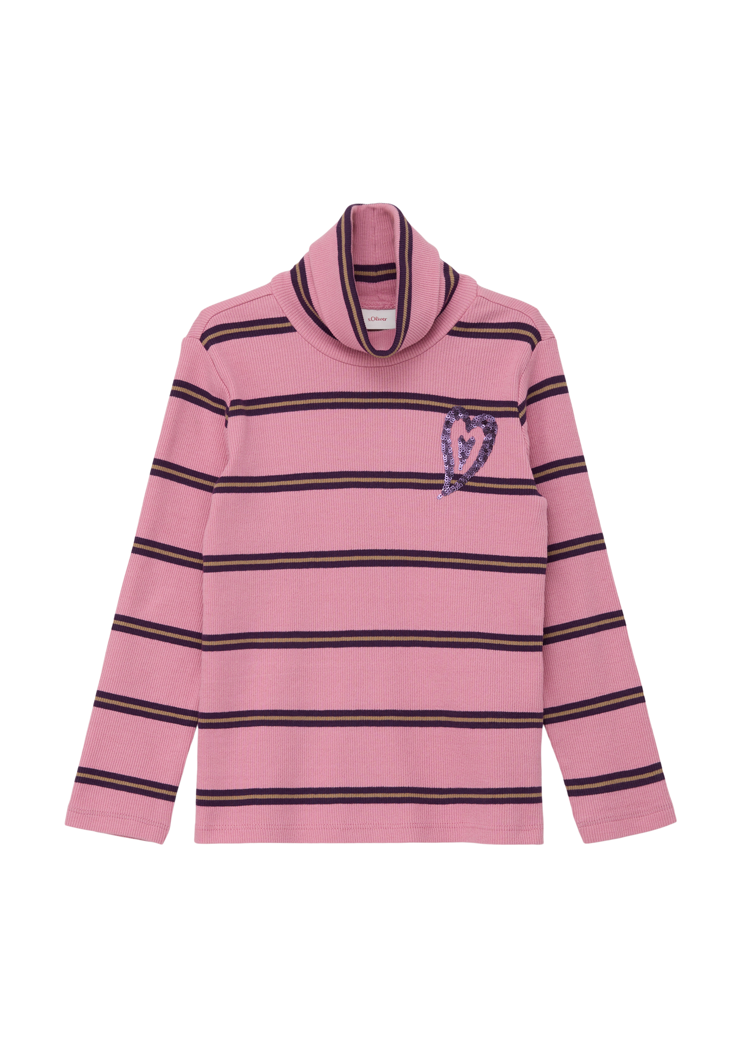 s.Oliver - Longsleeve mit Turtleneck, Kinder, Rosa