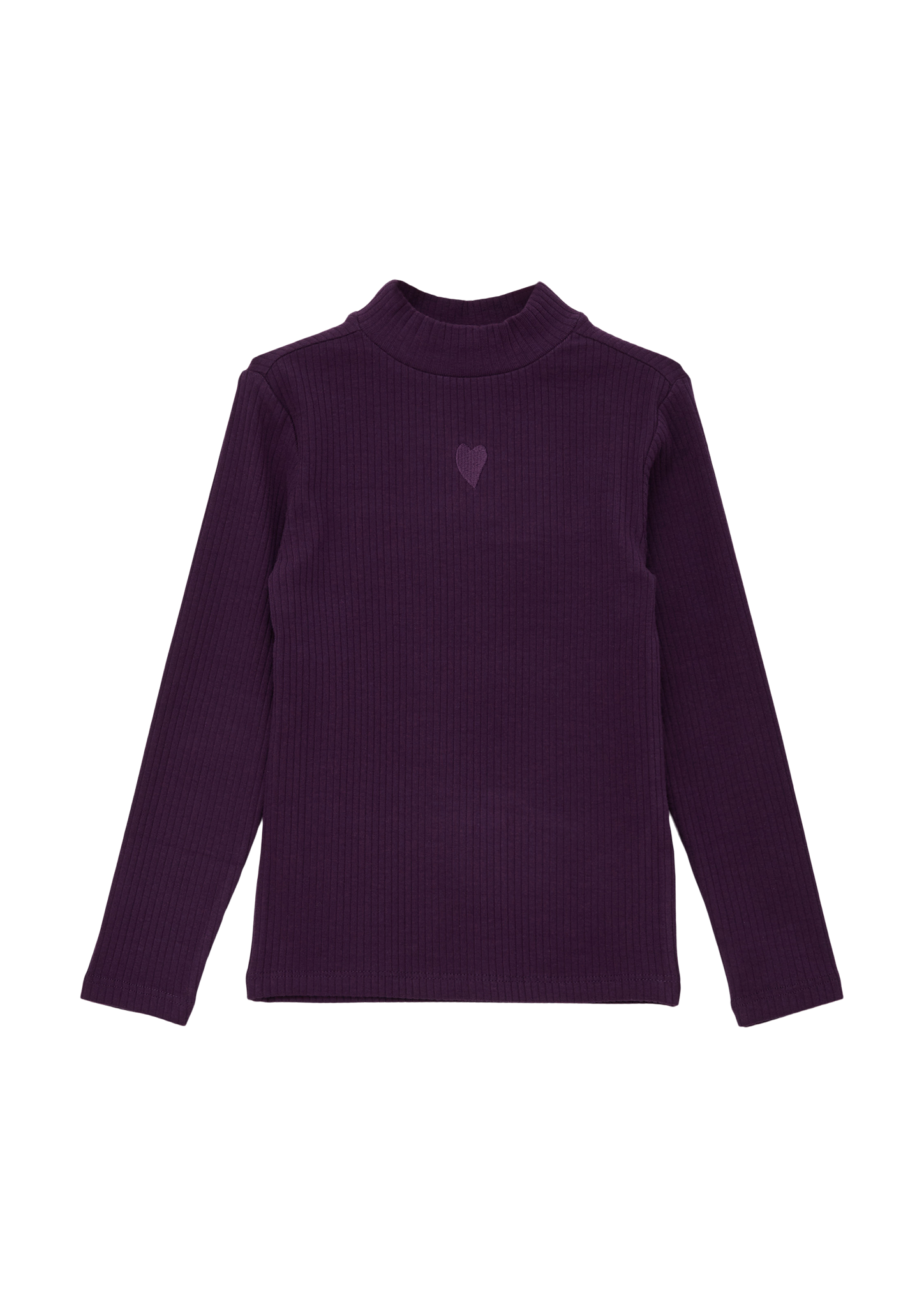 s.Oliver - Longsleeve aus Rippware, Kinder, lila