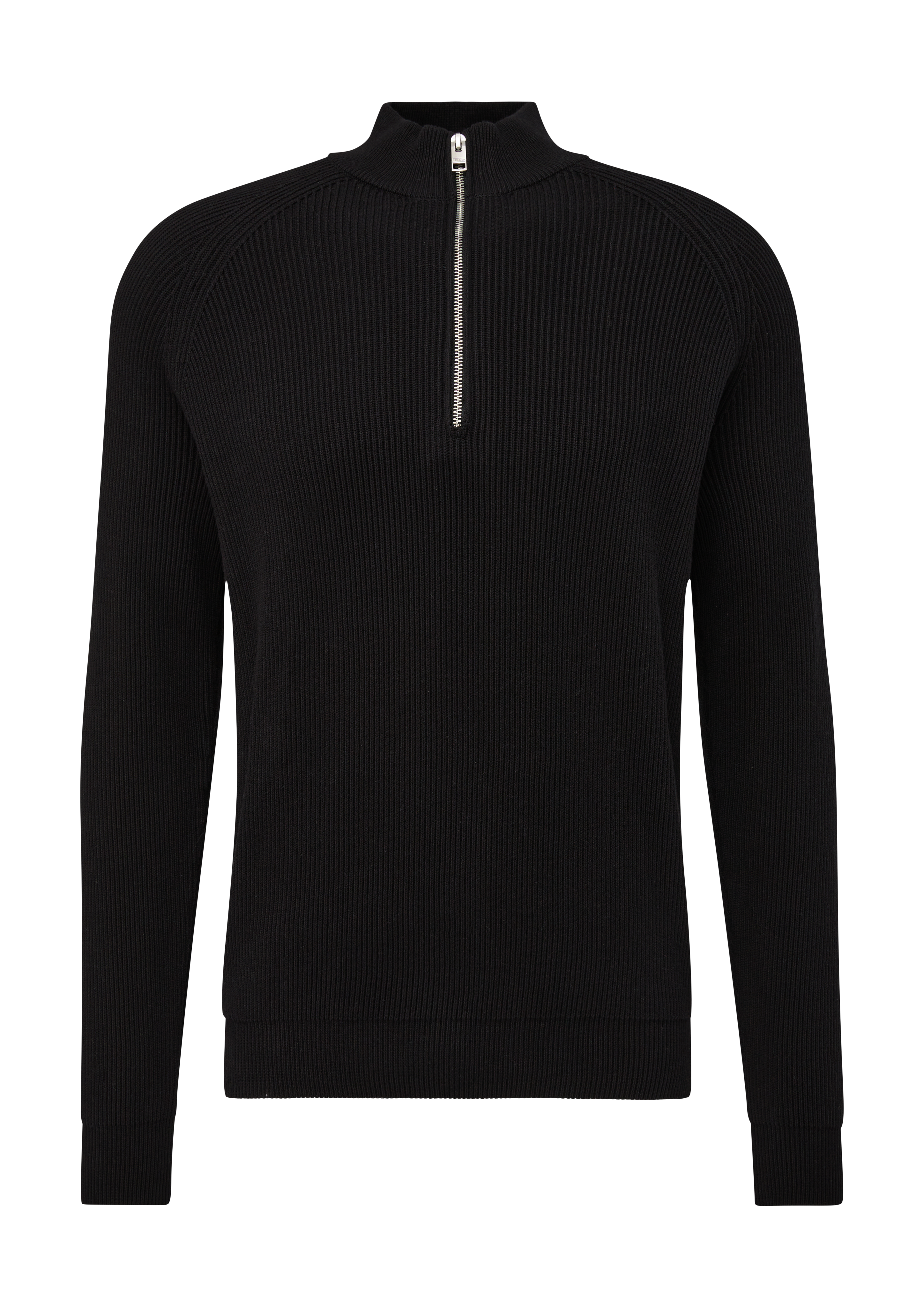 s.Oliver - Feinstrickpullover aus Baumwolle, Herren, schwarz