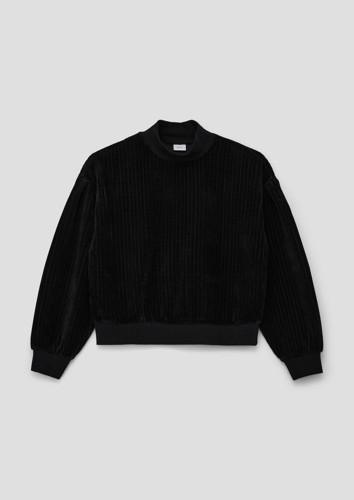 s.Oliver Športen pulover s teksturo iz rebrastega žameta