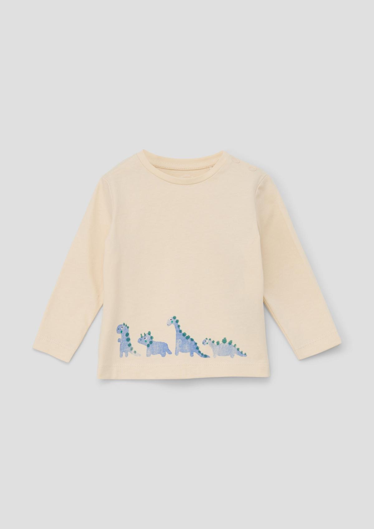 s.Oliver Cotton T-shirt with a dinosaur print