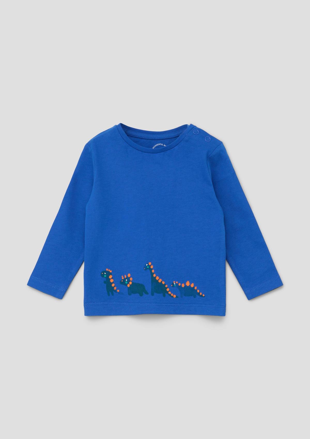 s.Oliver Cotton T-shirt with a dinosaur print