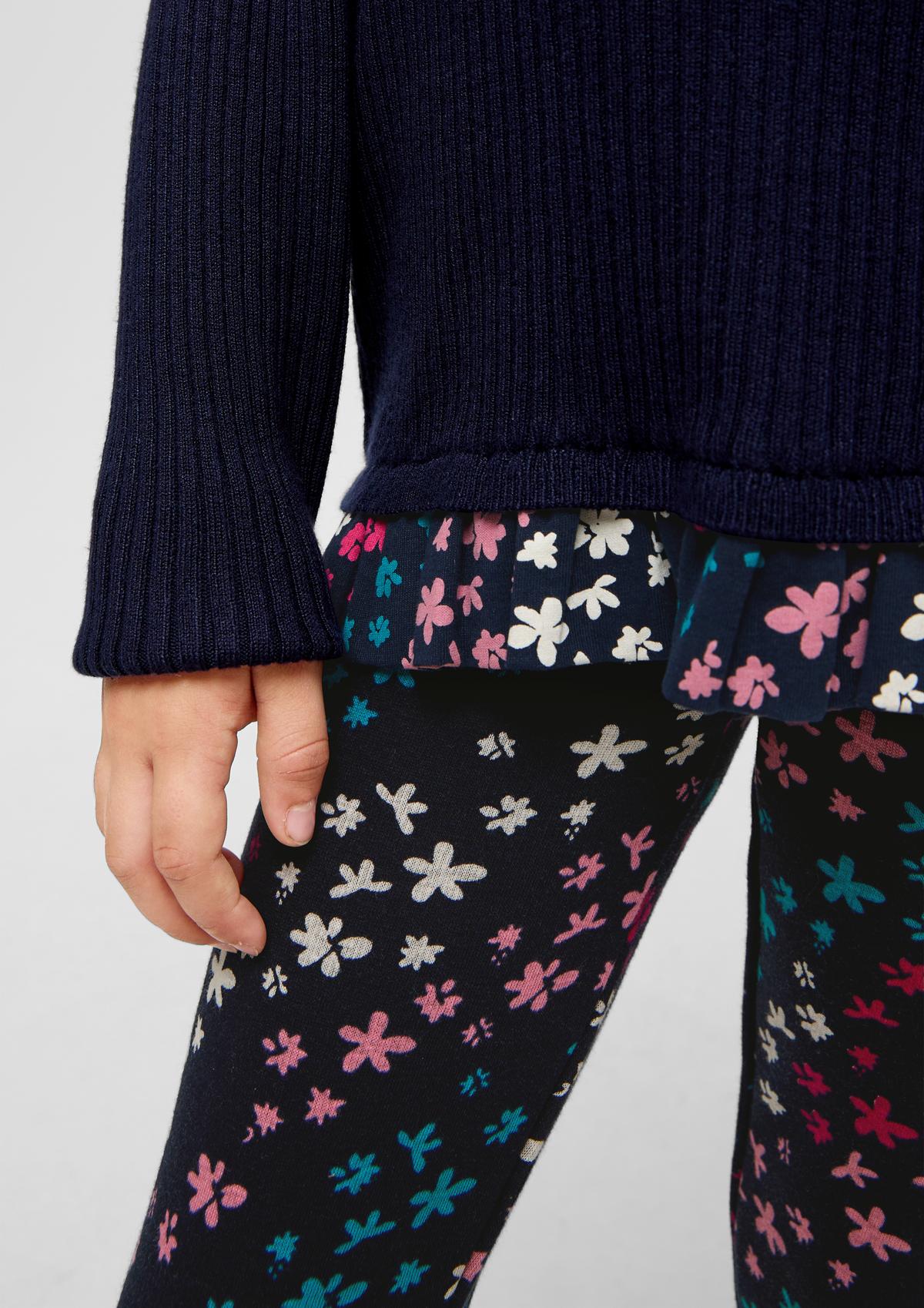 Leggings with thermo fleece - lining pink