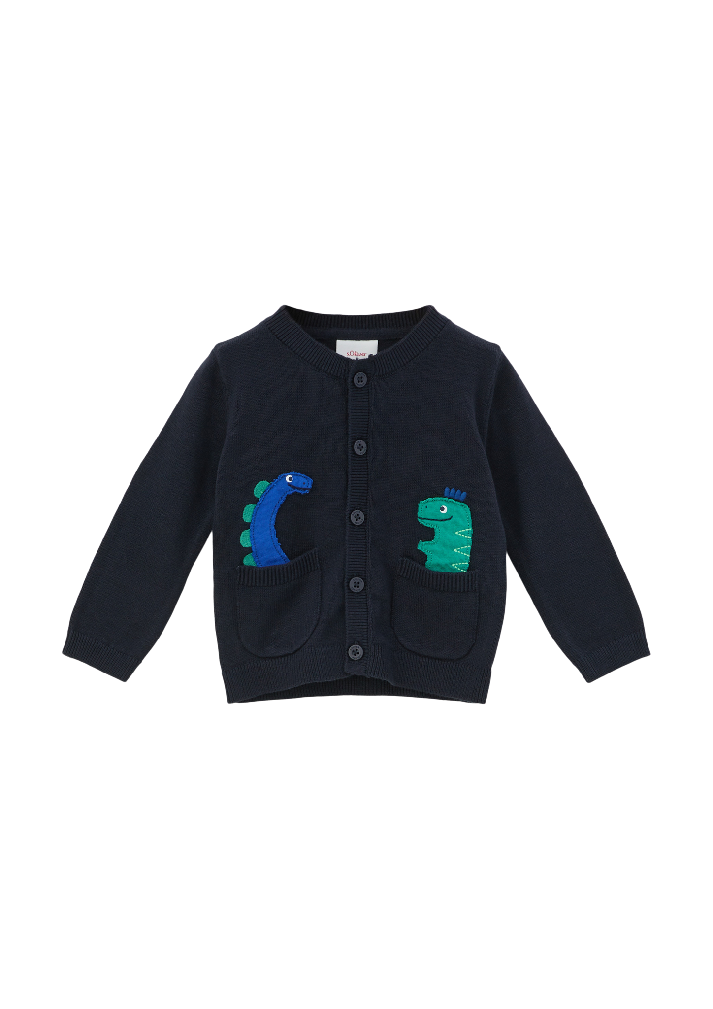 s.Oliver - Strickjacke mit Dino-Applikation, Babys, blau