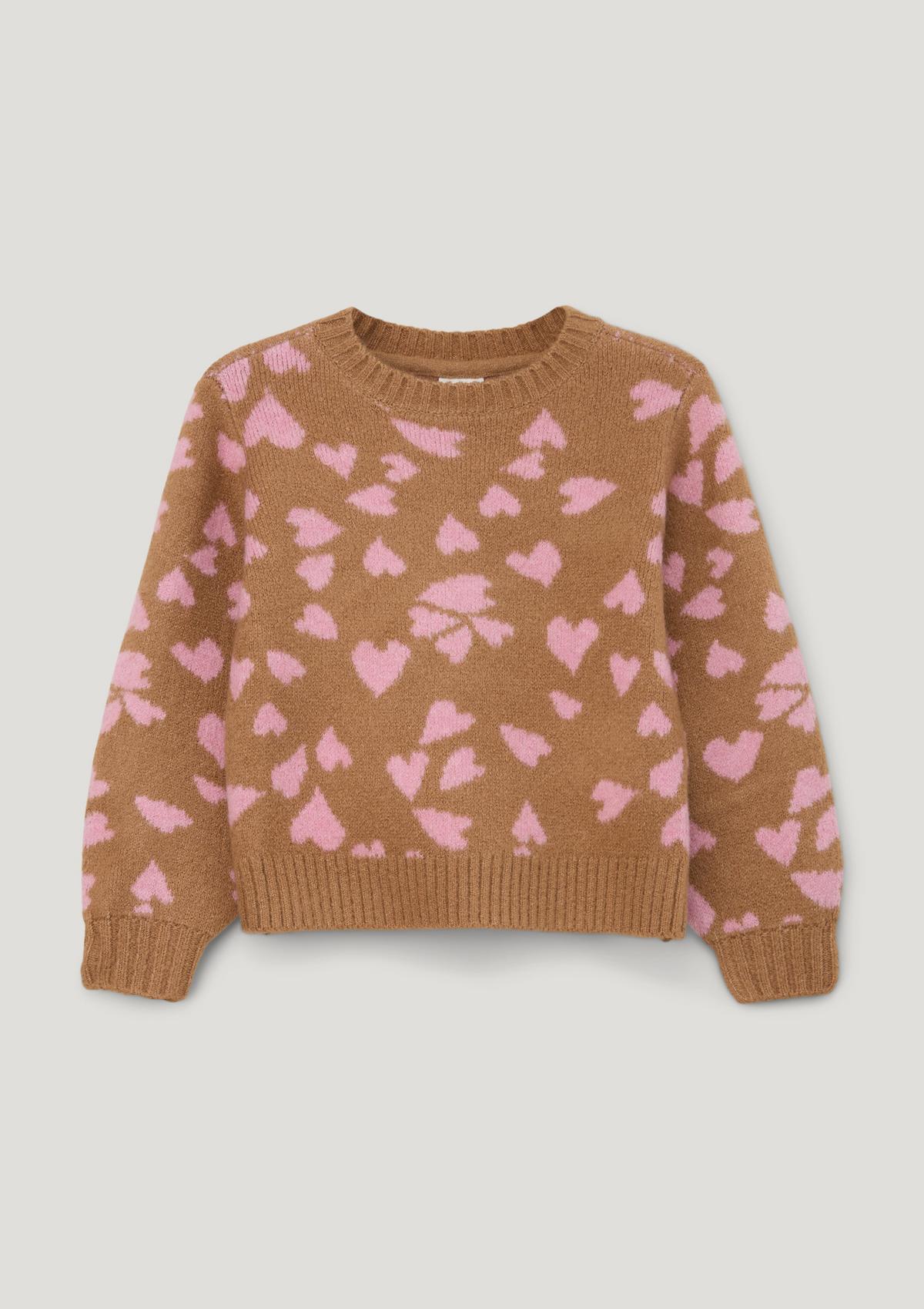 s.Oliver Pleten pulover z vzorcem srca