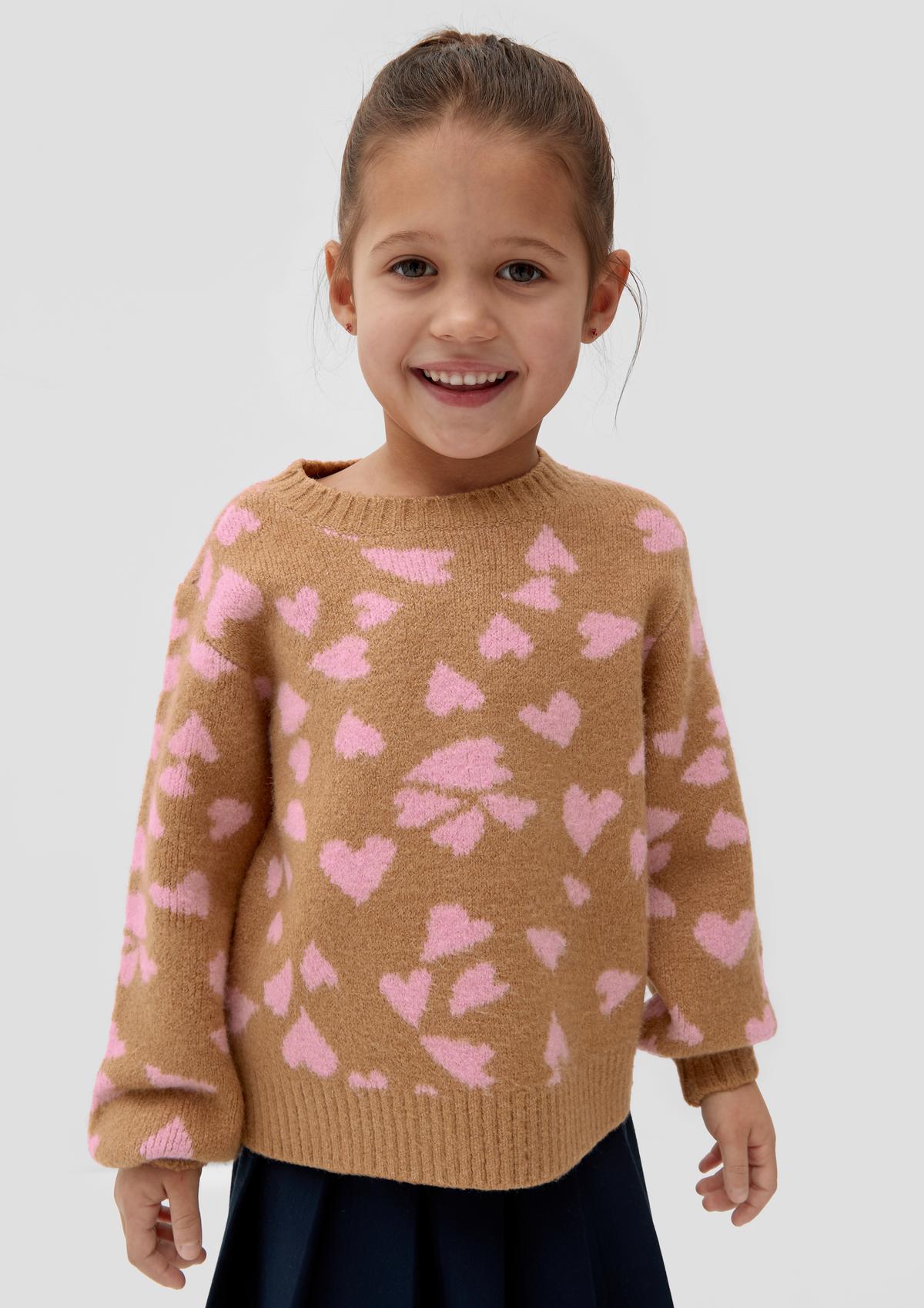 s.Oliver Pleten pulover z vzorcem srca